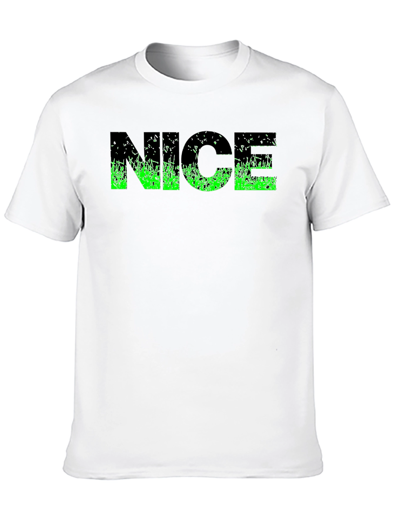 Black Cool "NICE" Graphic Black T-Shirt view 10