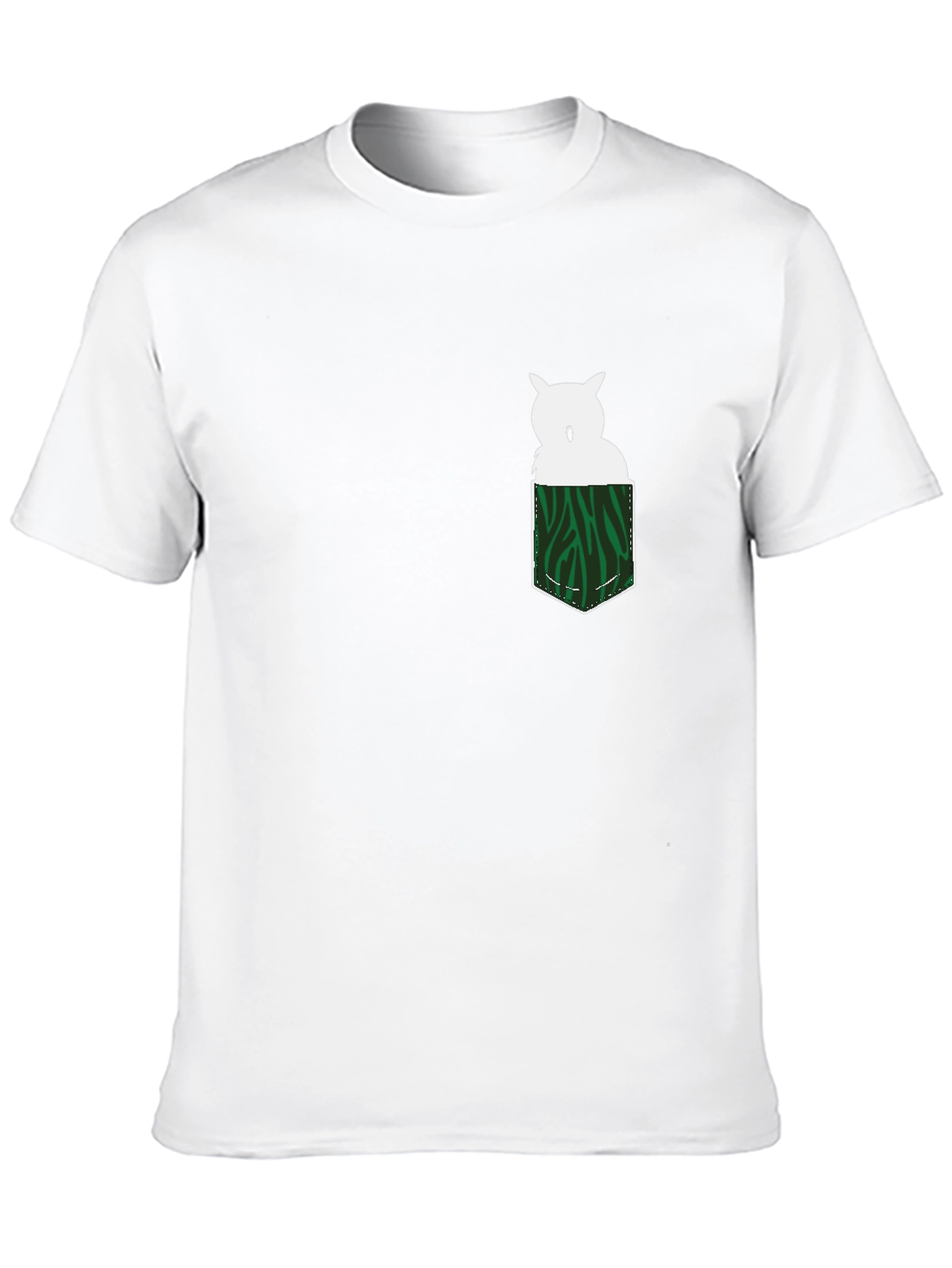 Black Owl in Pocket Graphic Tee - Men's Black T-Shirt view 10