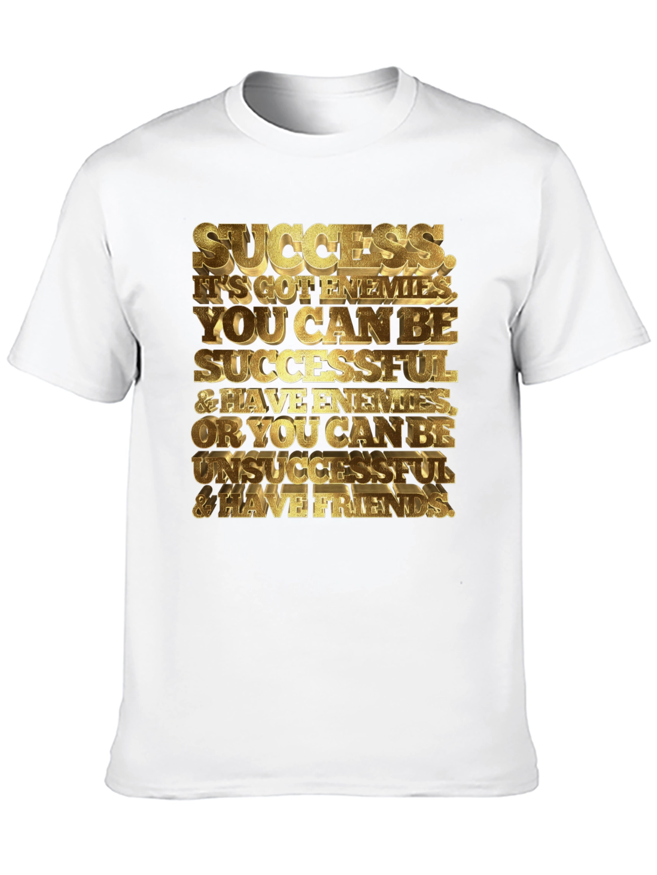 Black Success Motivational Black Graphic T-Shirt view 10