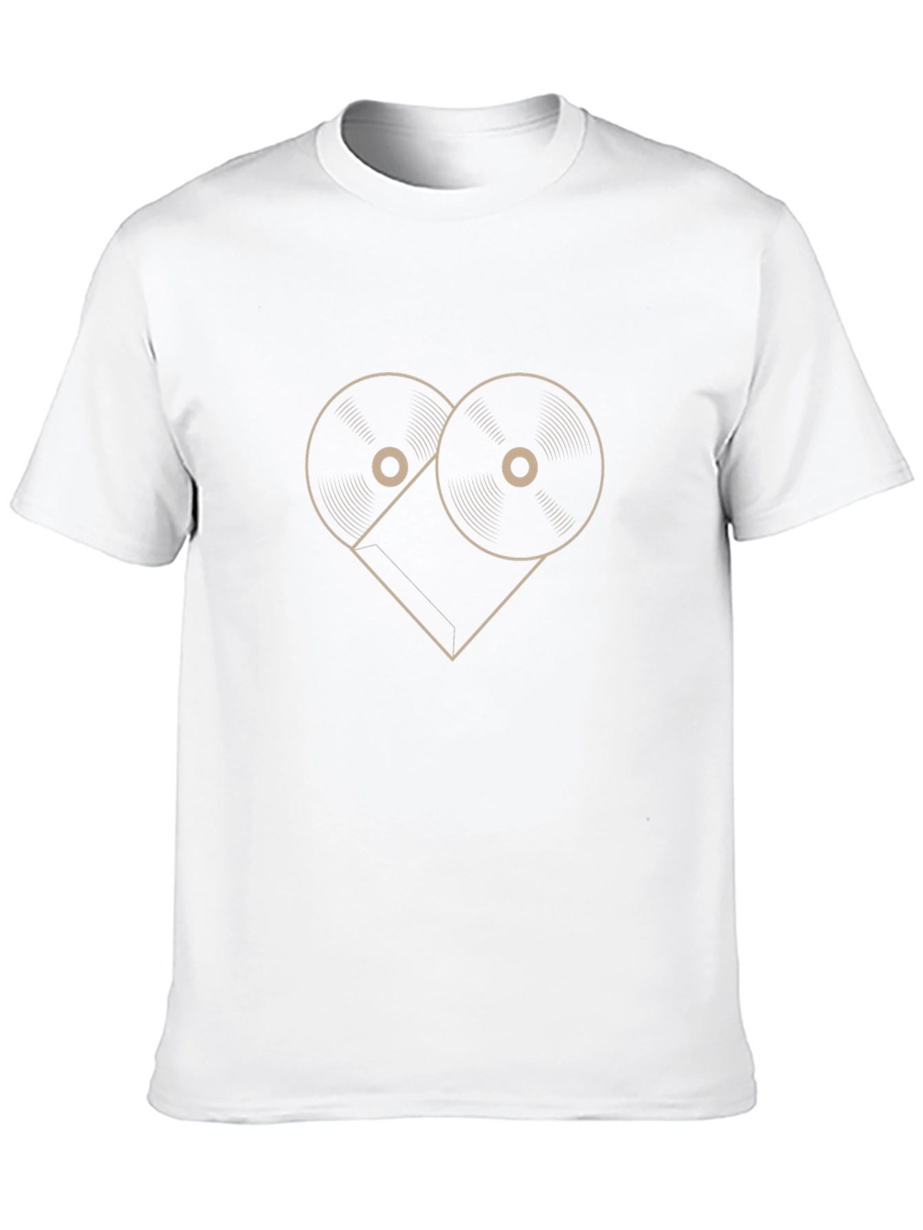 Black Vinyl Heartbeat Men's Graphic Tee view 10