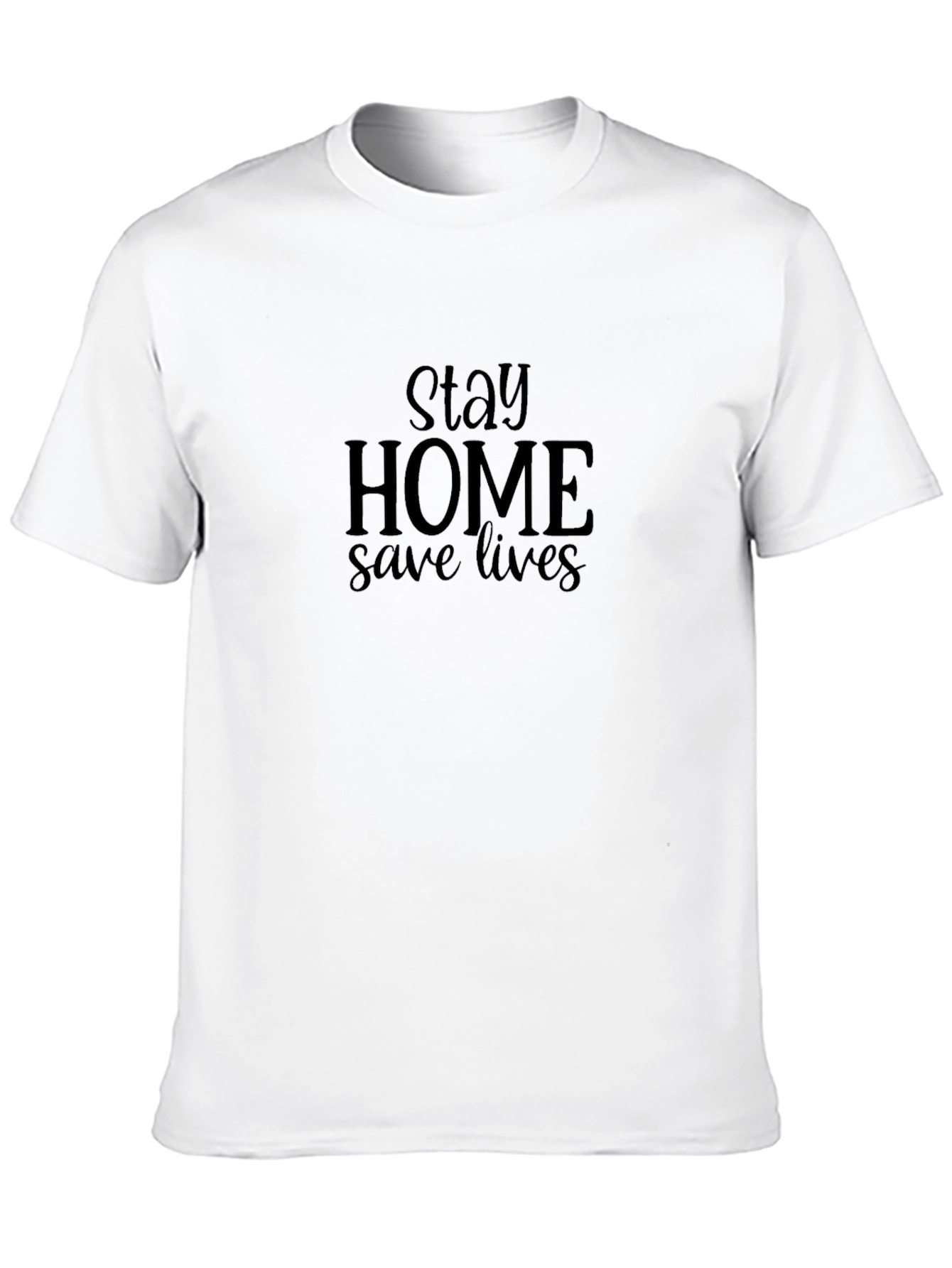 Black Stay Home Save Lives Black Tee view 10