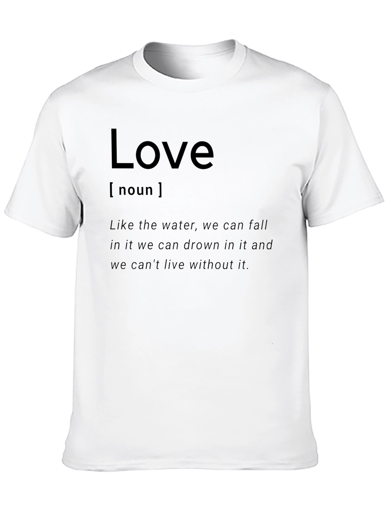 Black Love Definition Black T-Shirt view 10