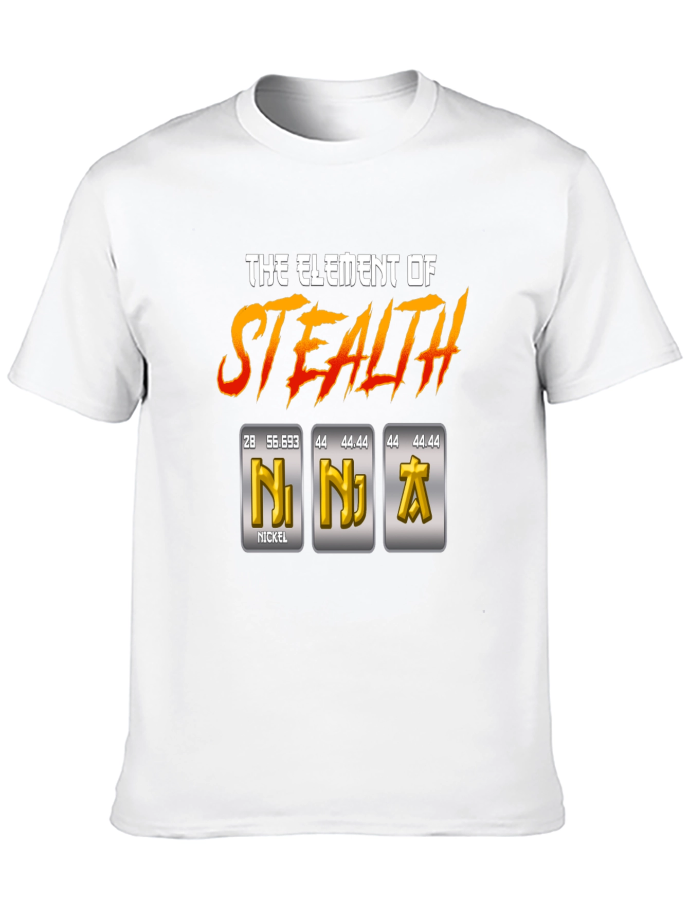 Black Element of Stealth T-Shirt - Ninja Periodic Table Pun view 10