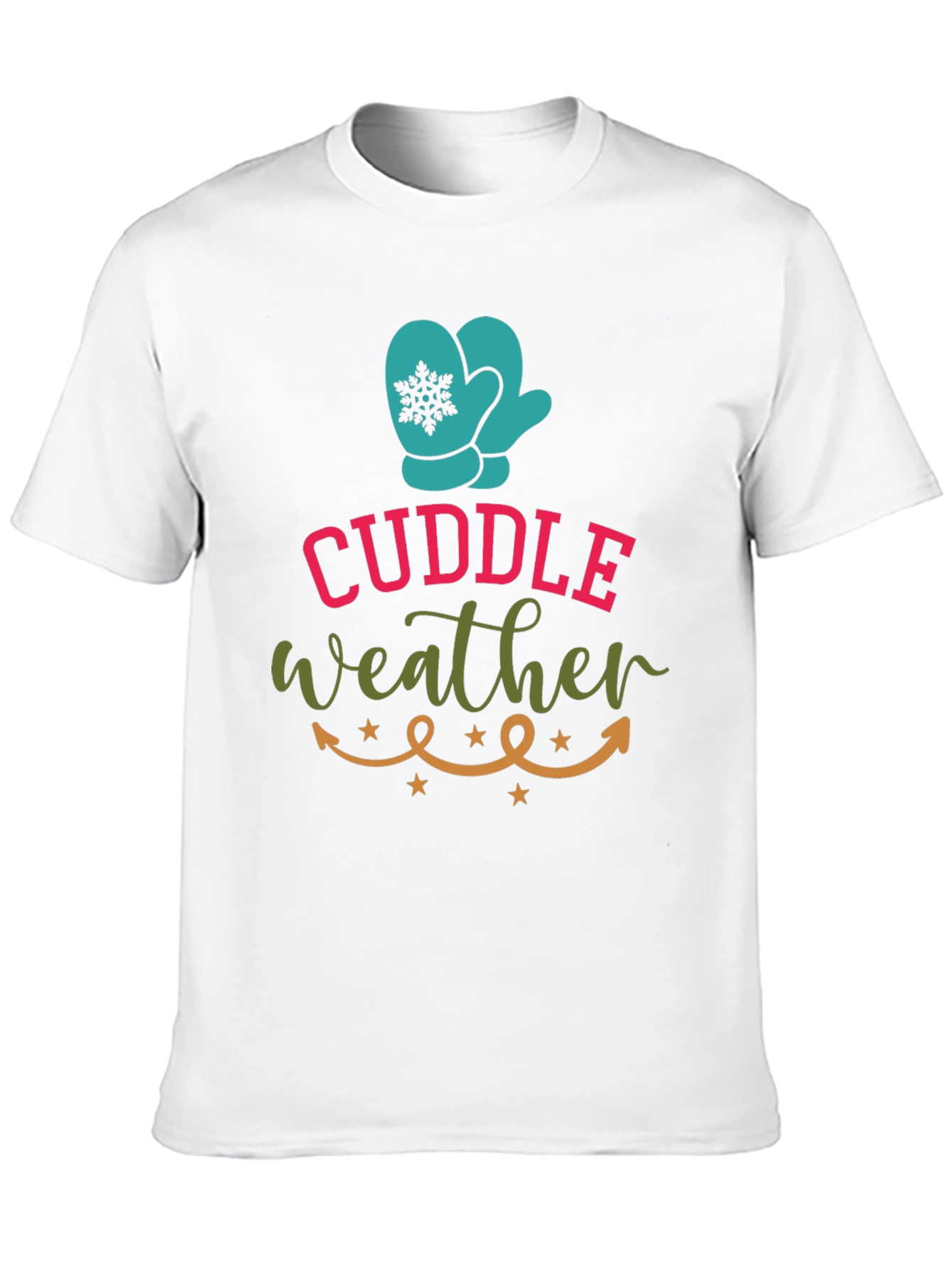 Black Cuddle Weather T-Shirt Winter Fun view 10