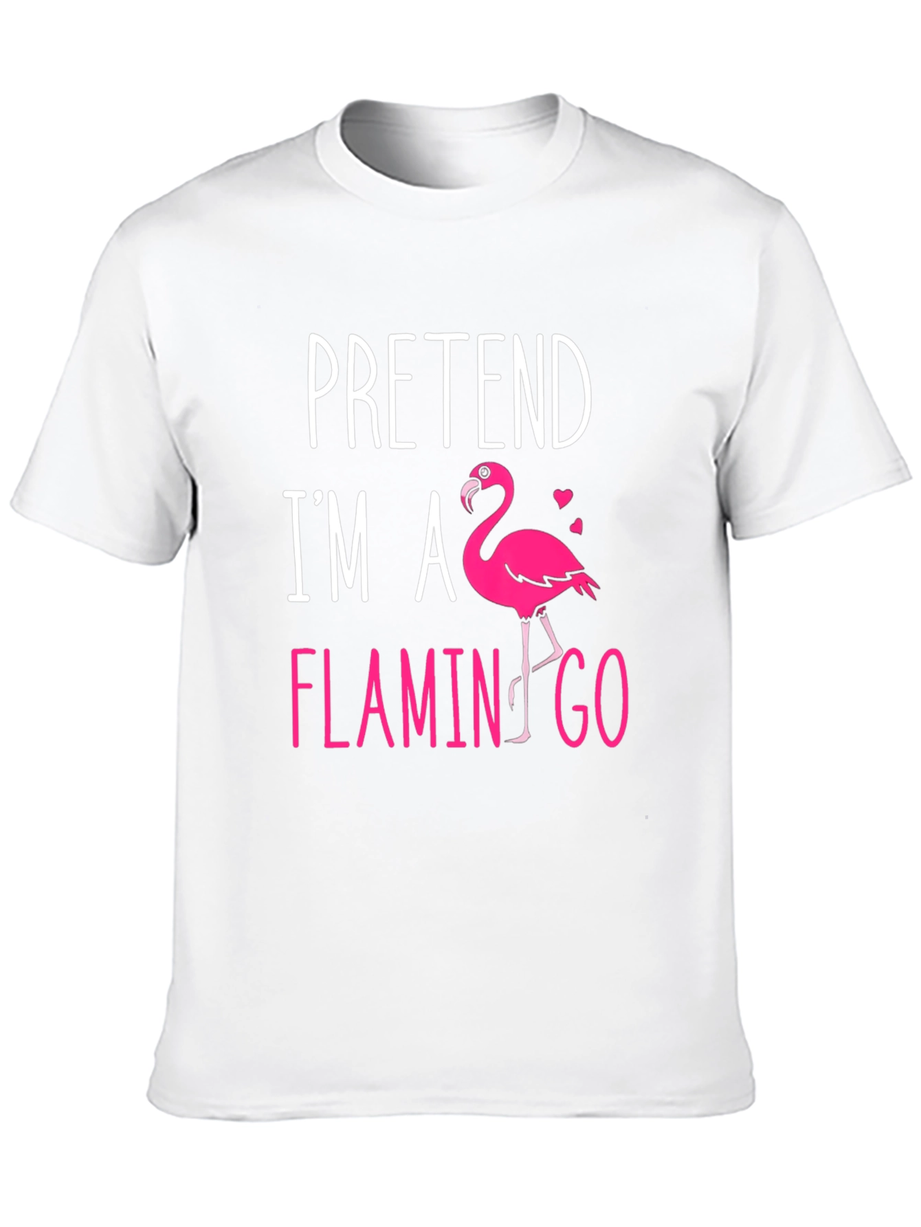 Black Pretend I'm A Flamingo T-Shirt view 10