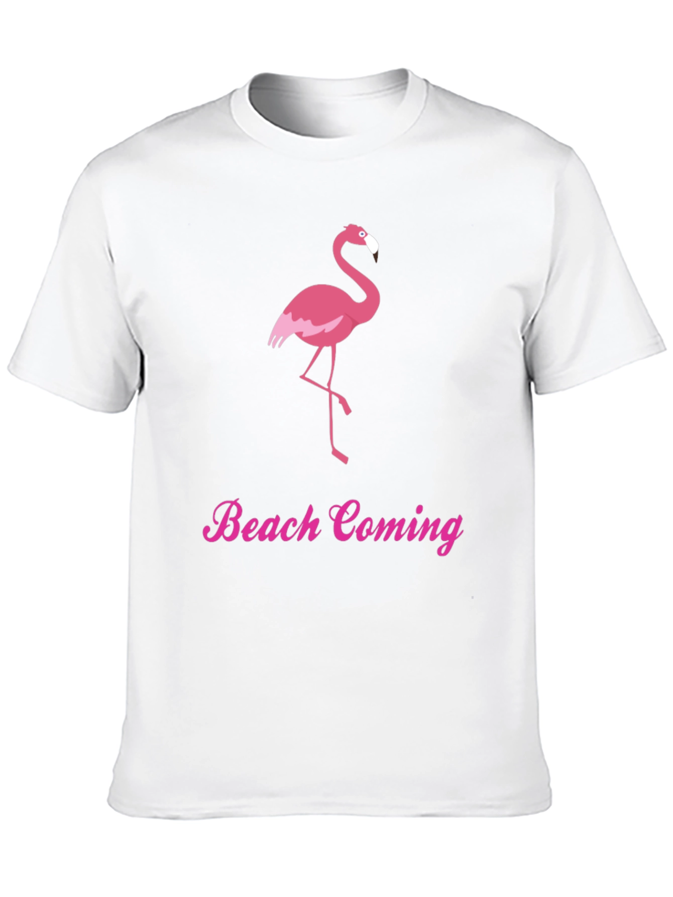 Black Beach Coming Flamingo T-Shirt view 10