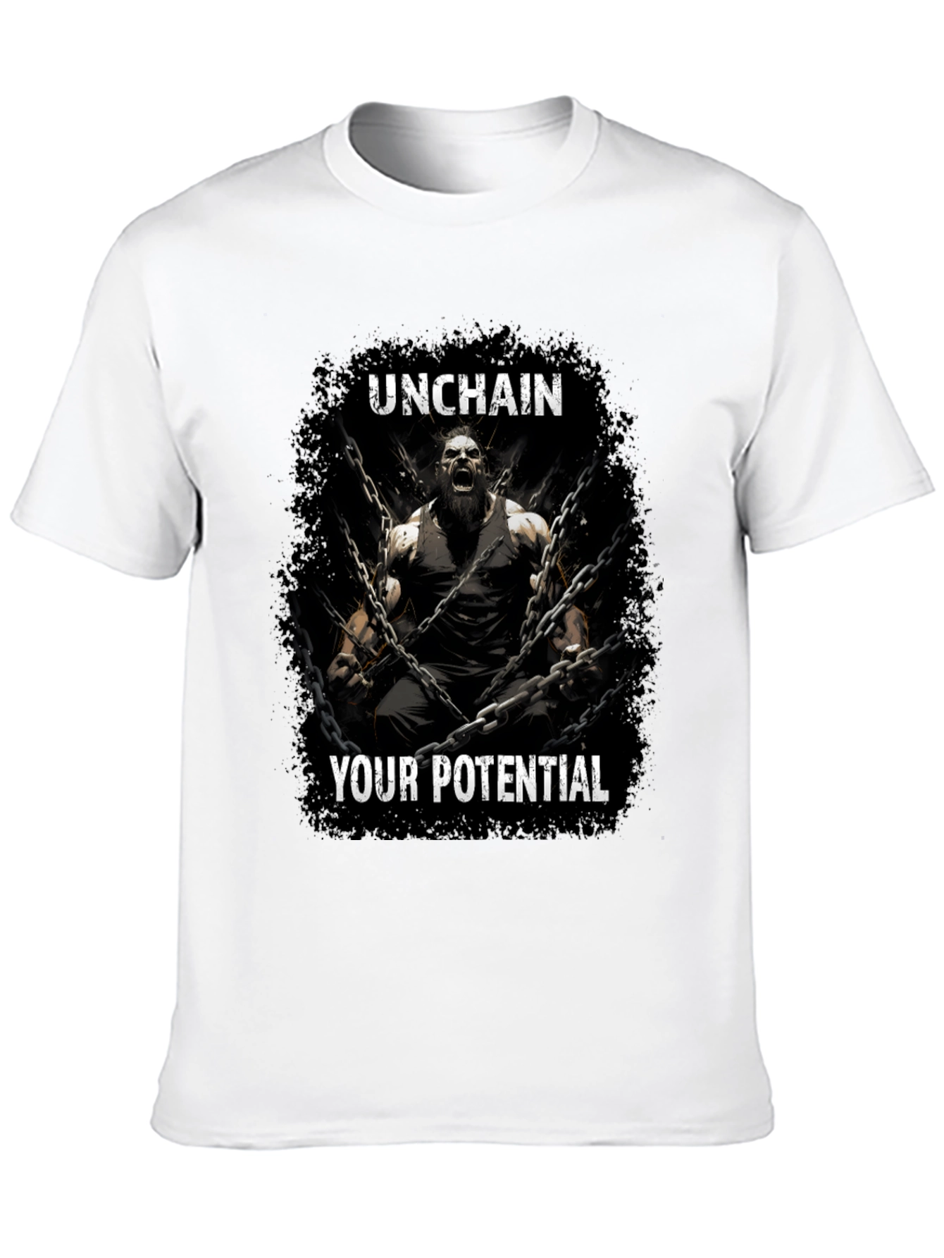 Black Unchain Your Potential Graphic T-Shirt - Black view 10