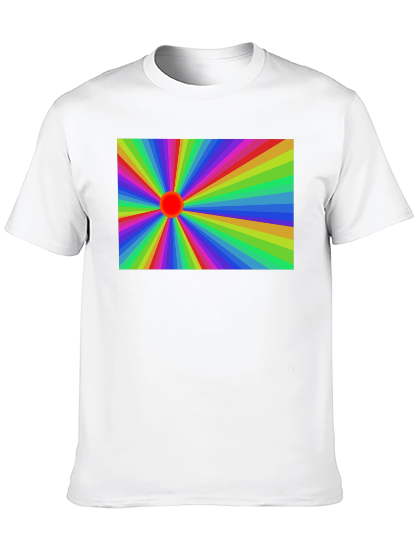 Black Retro Rainbow Burst Graphic Tee - Black view 10