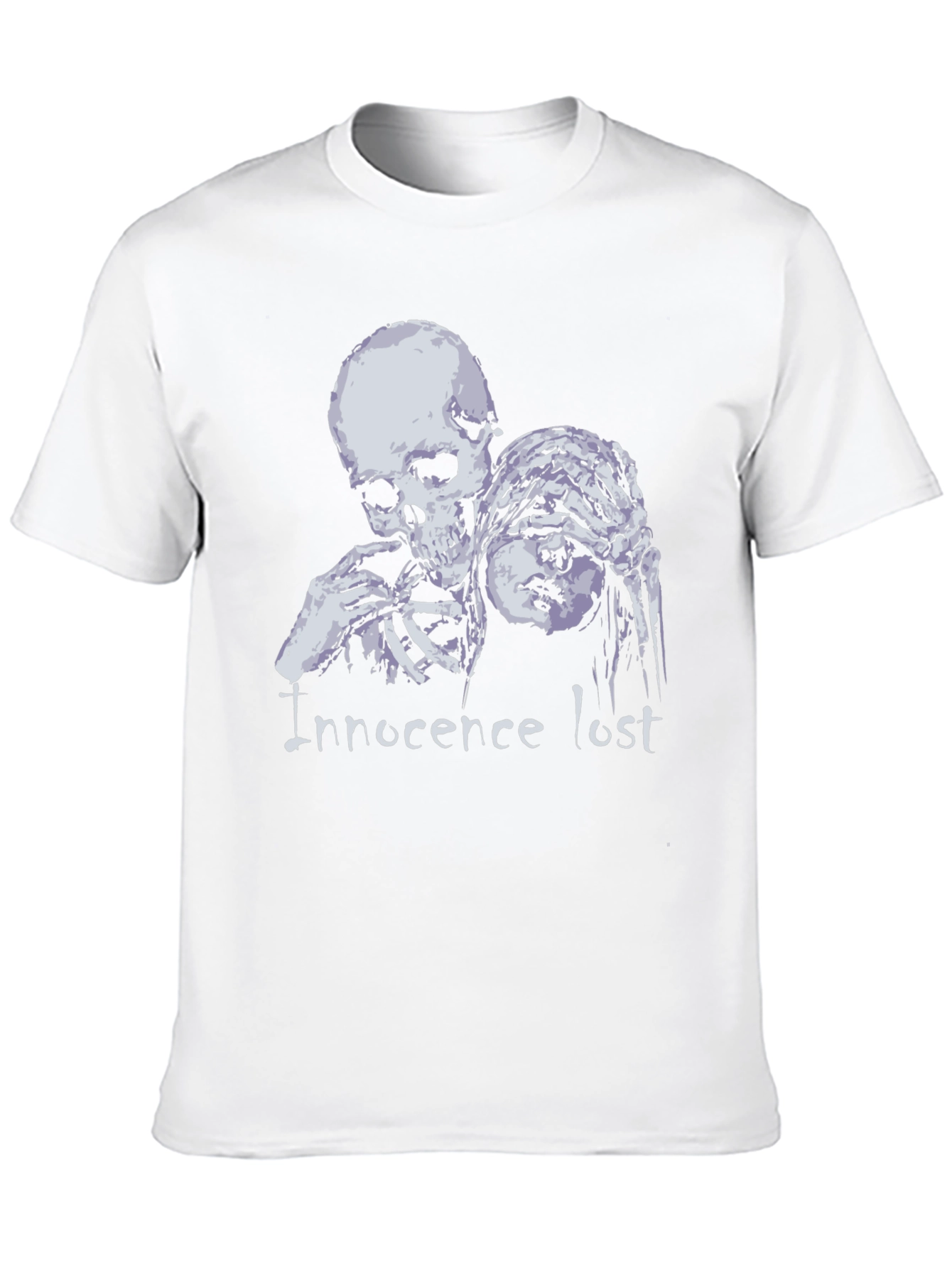 Black Innocence Lost Graphic Tee - Edgy Dark Humor Shirt view 10