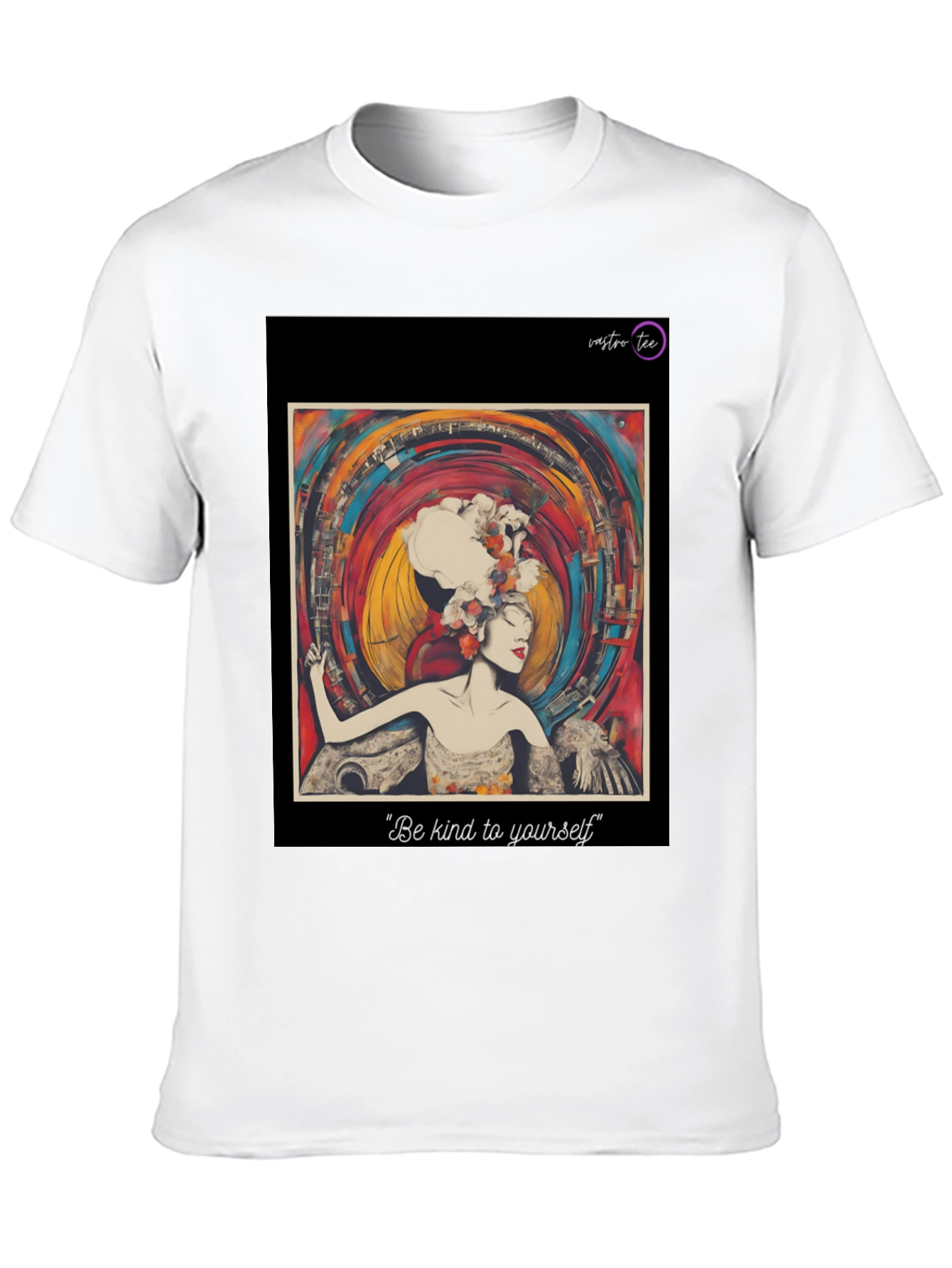 Black Artistic Woman Graphic Print Black T-Shirt view 10