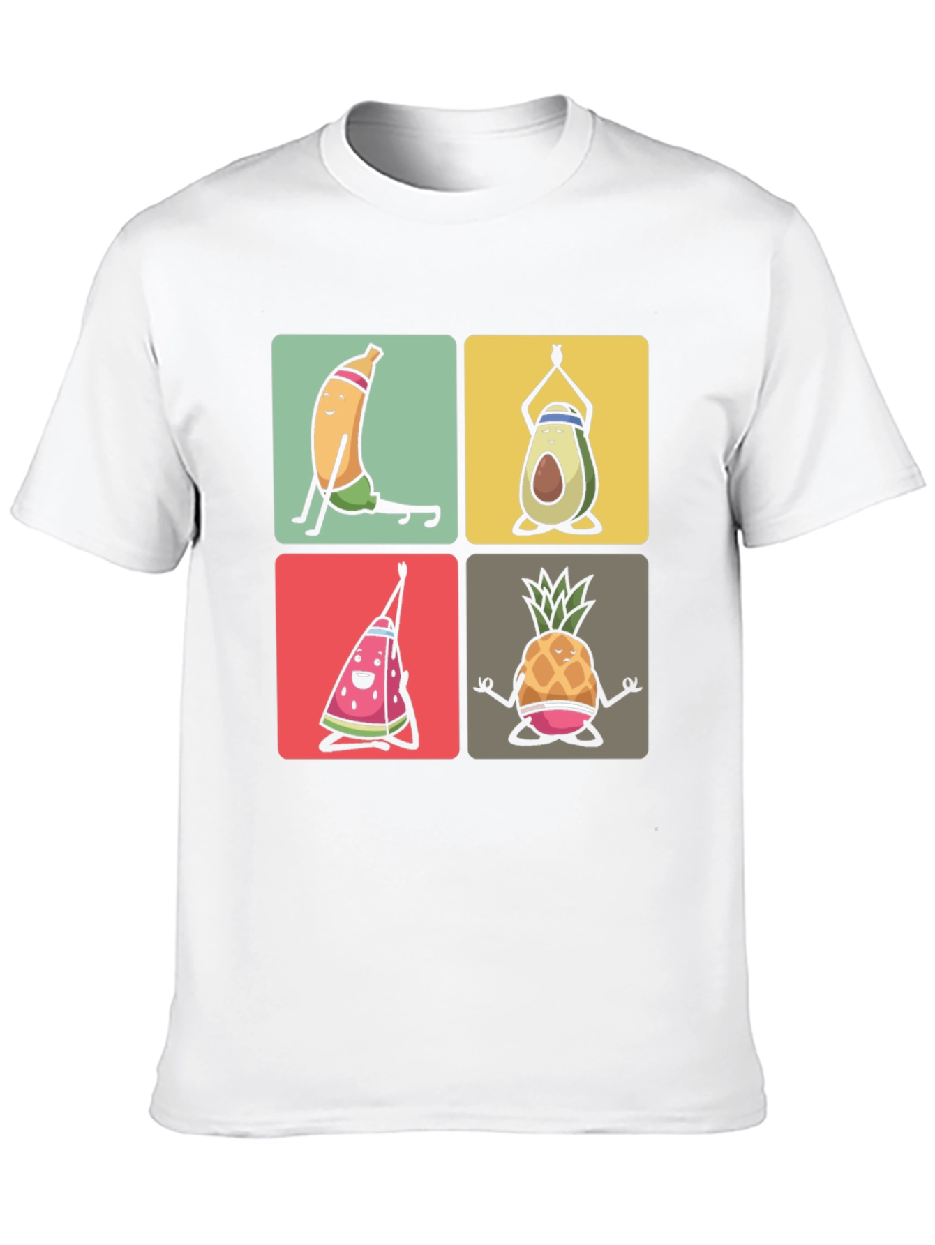 Black Yoga Fruit T-Shirt - Quirky & Comfortable Tee view 10