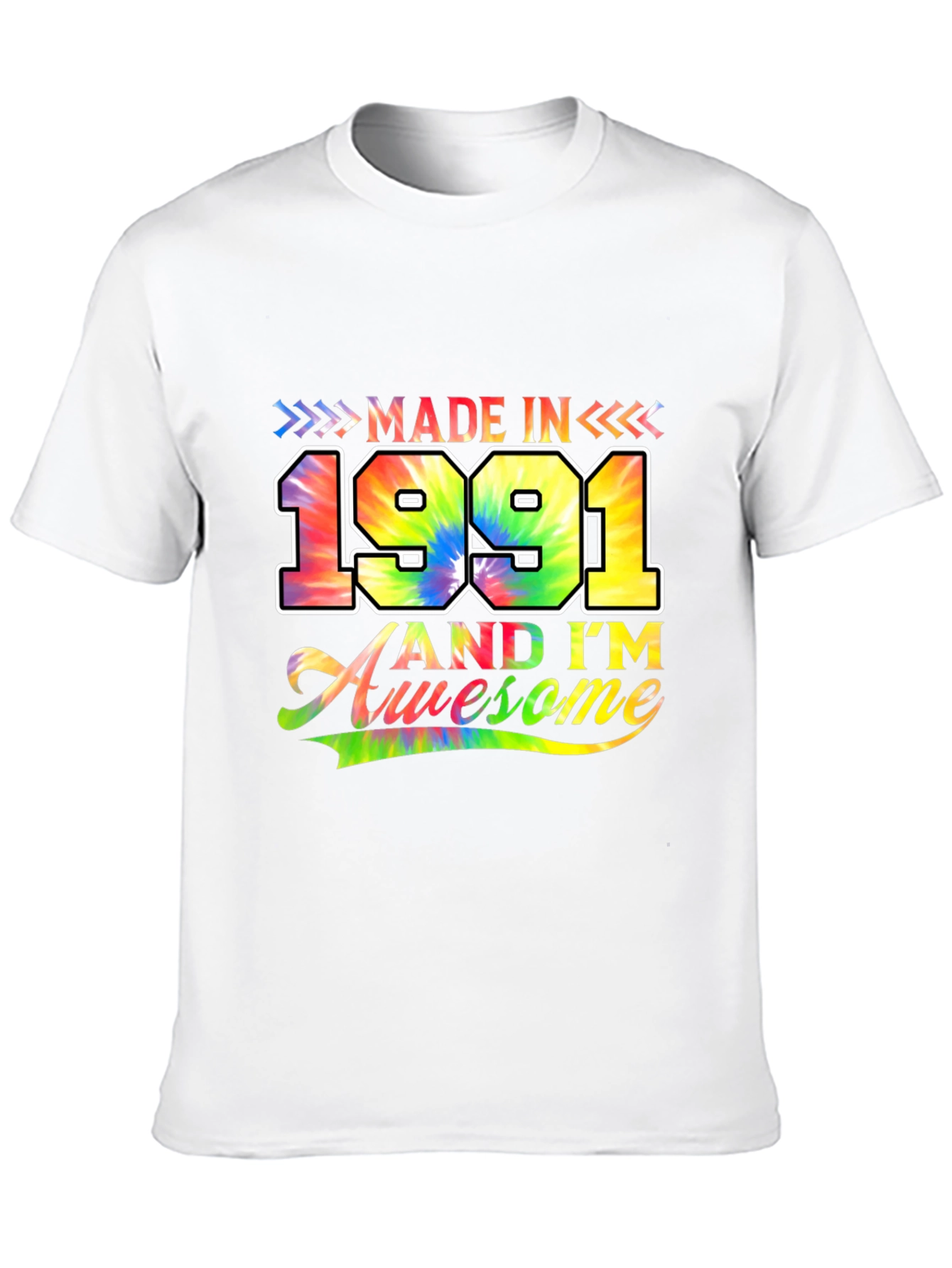 Black Made in 1991 Awesome T-Shirt view 10