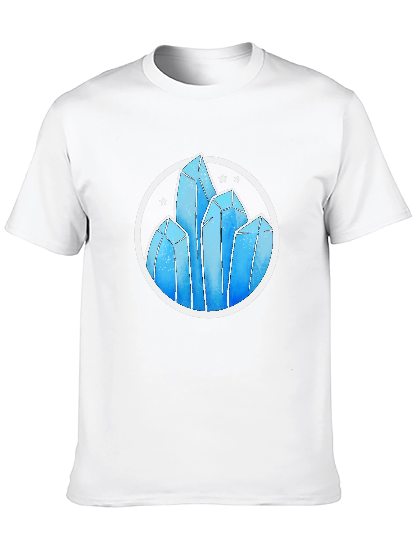 Black Crystal Formation Graphic Tee - Modern Design view 10