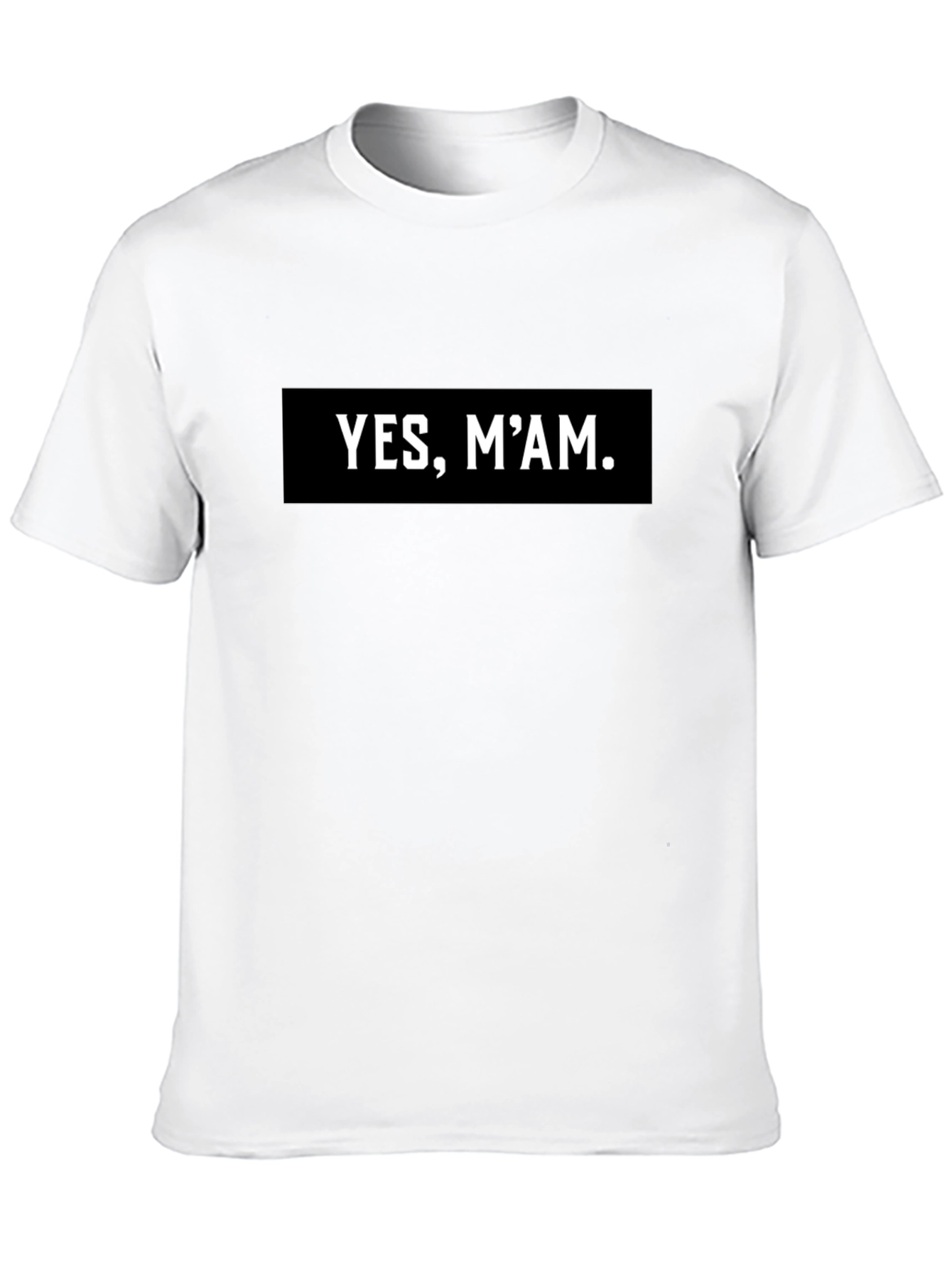 Black Yes, M'am Graphic T-Shirt - Classic Black Tee view 10