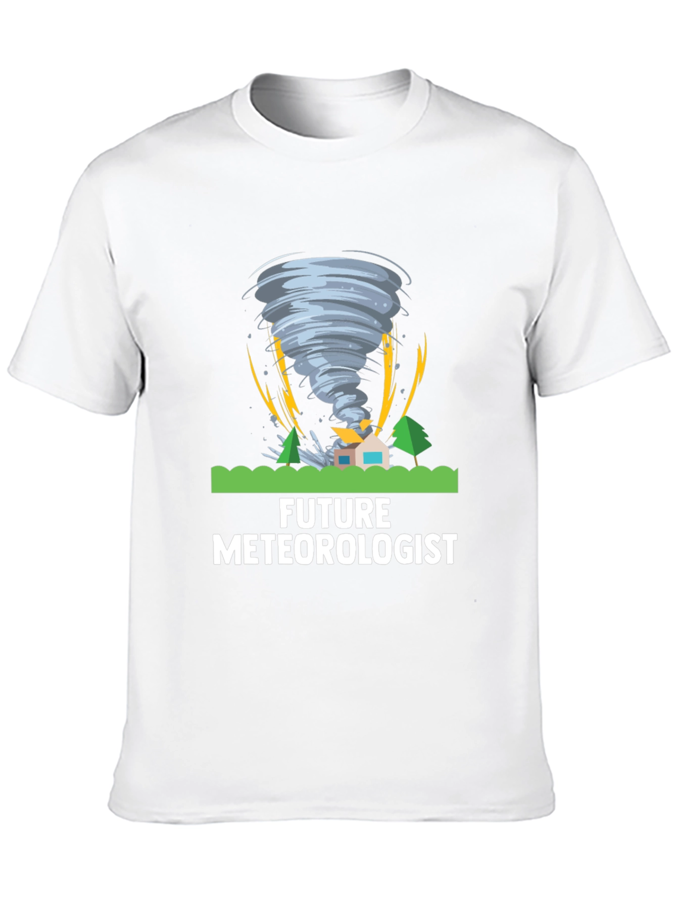 Black Future Meteorologist Tornado Graphic T-Shirt view 10
