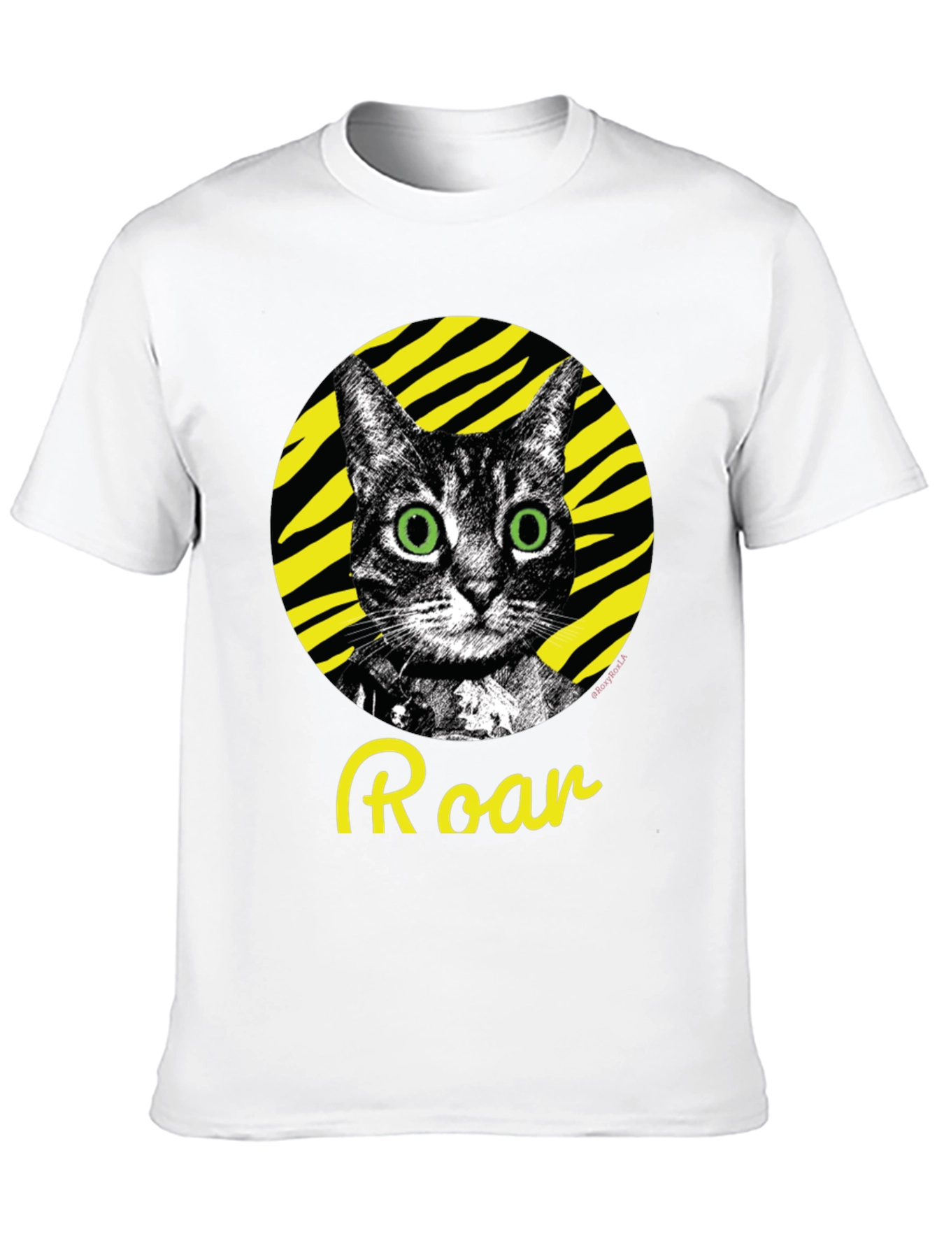 Black Roar! Cat Graphic Tee - Black view 10
