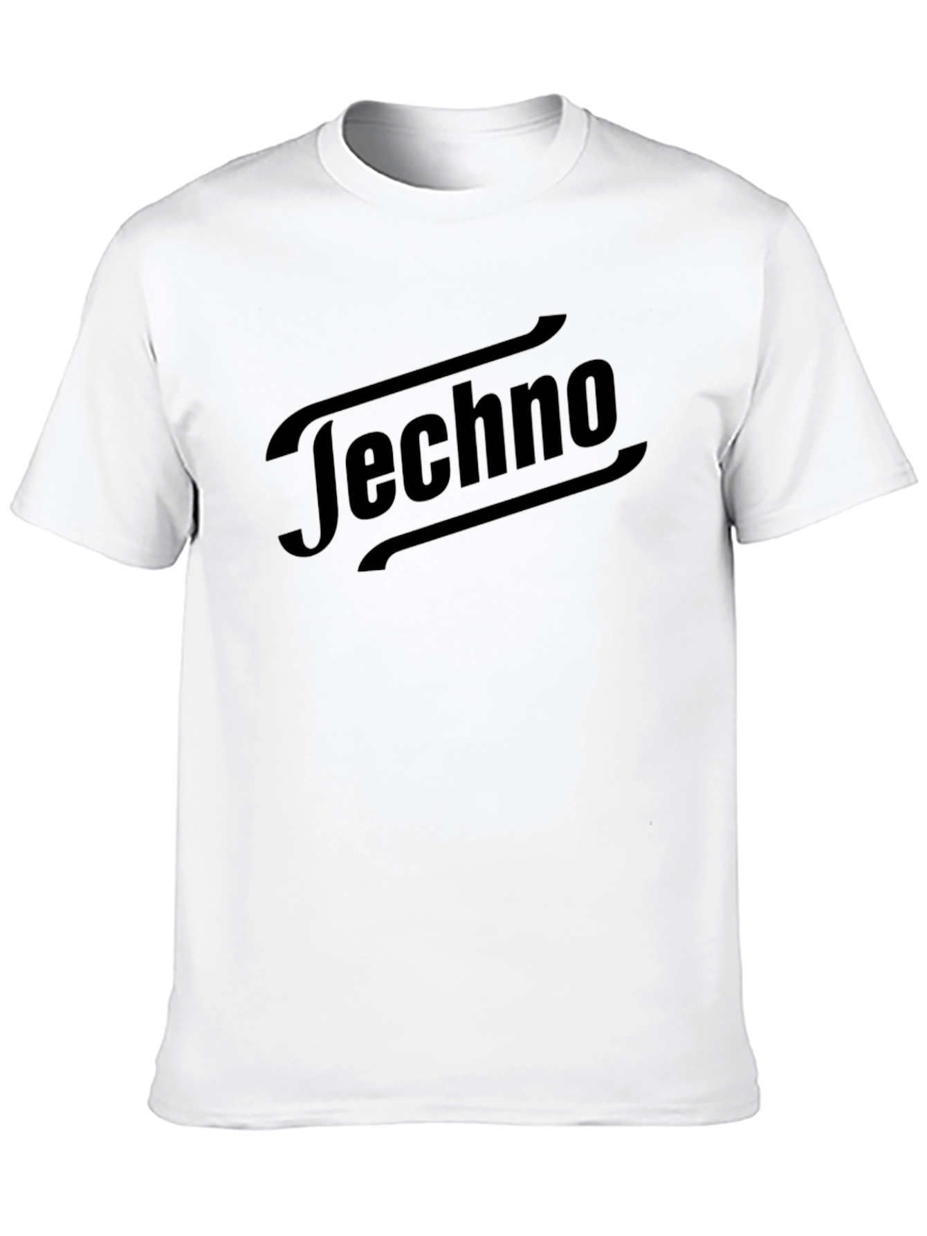 Black Techno Graphic Tee - Cool Music Inspired T-Shirt view 10