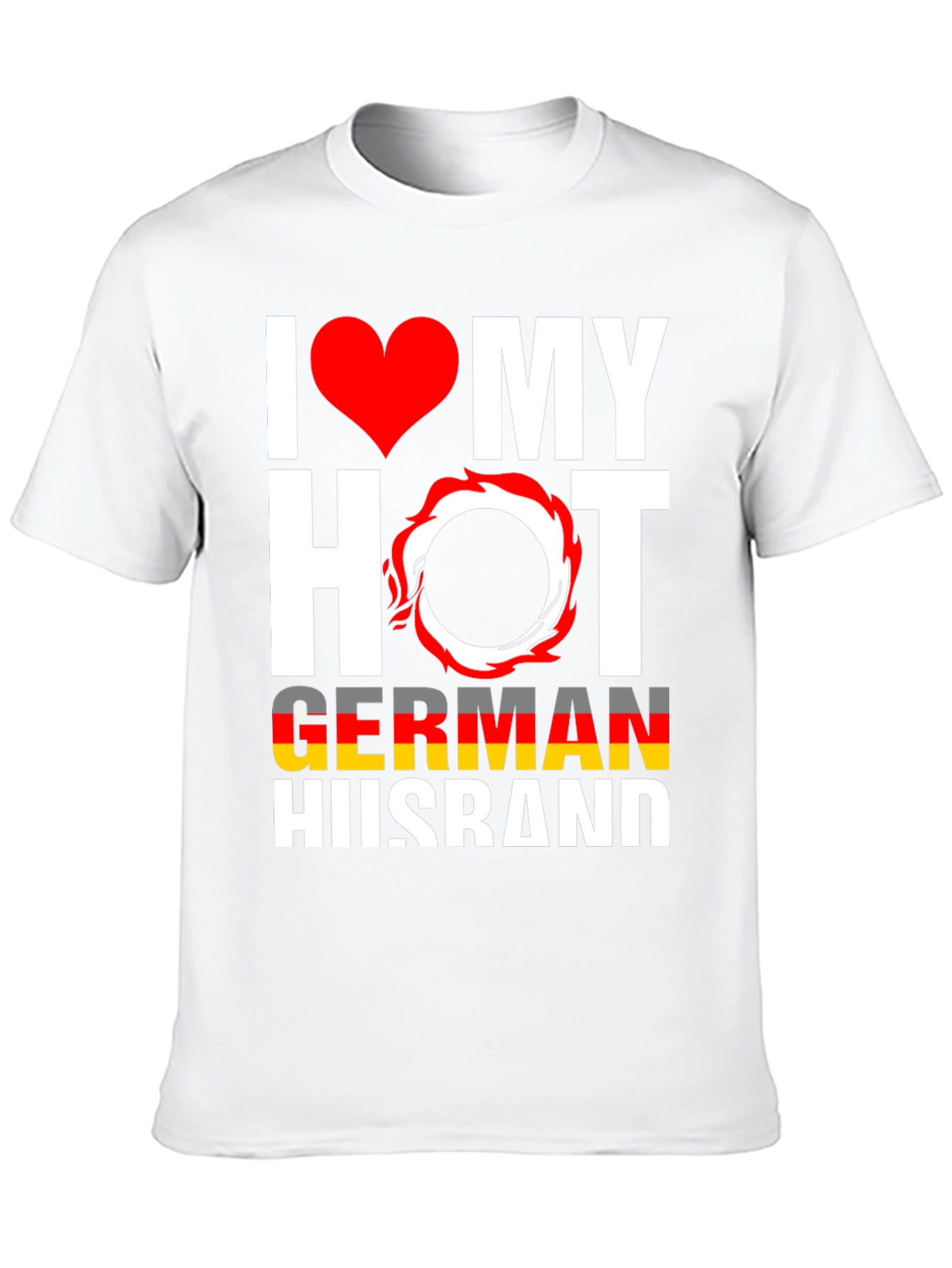 Black I Love My Hot German Husband Graphic Tee view 10