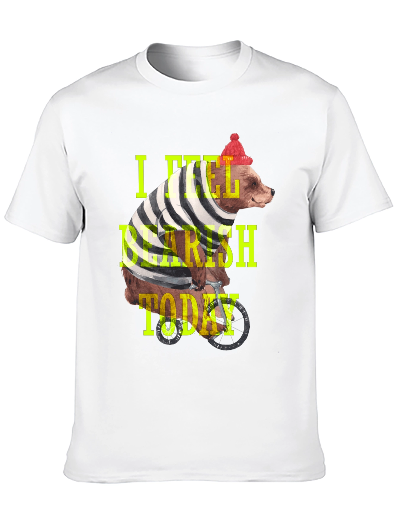 Black Bearish Today Graphic Tee - Black Cotton T-Shirt view 10