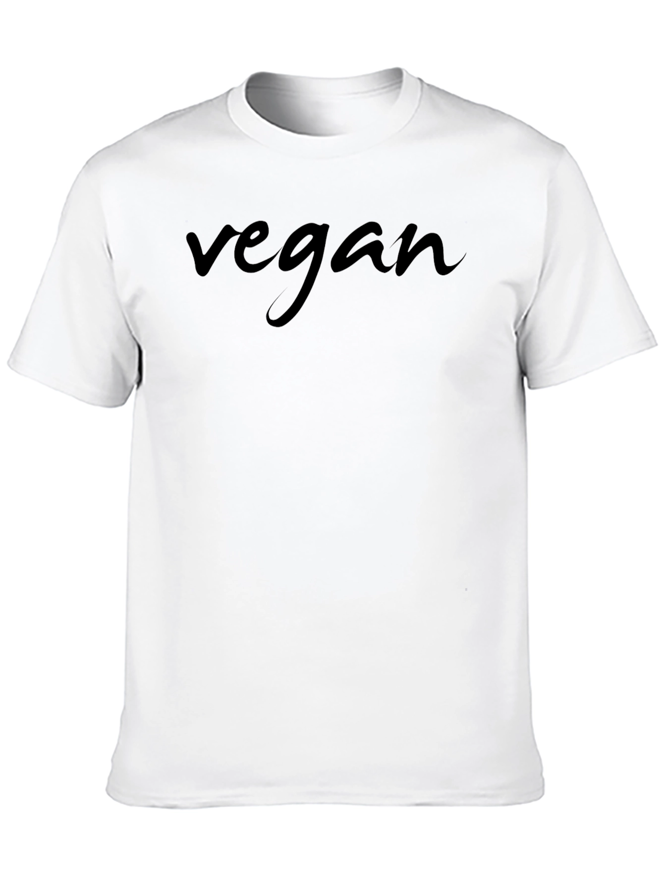 Black Vegan Graphic T-Shirt - Black Crew Neck Tee view 10