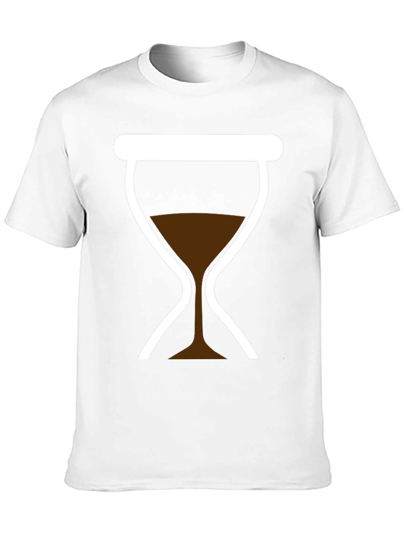 Black Stylish Hourglass Graphic Tee - Classic Design, Black Shirt view 10