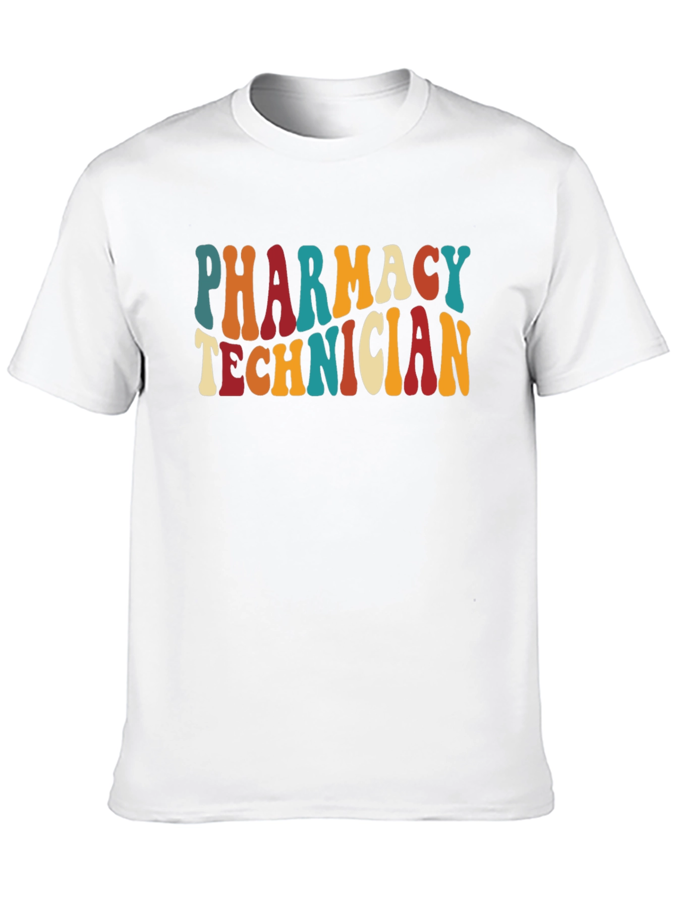Black Pharmacy Technician Retro T-Shirt view 10