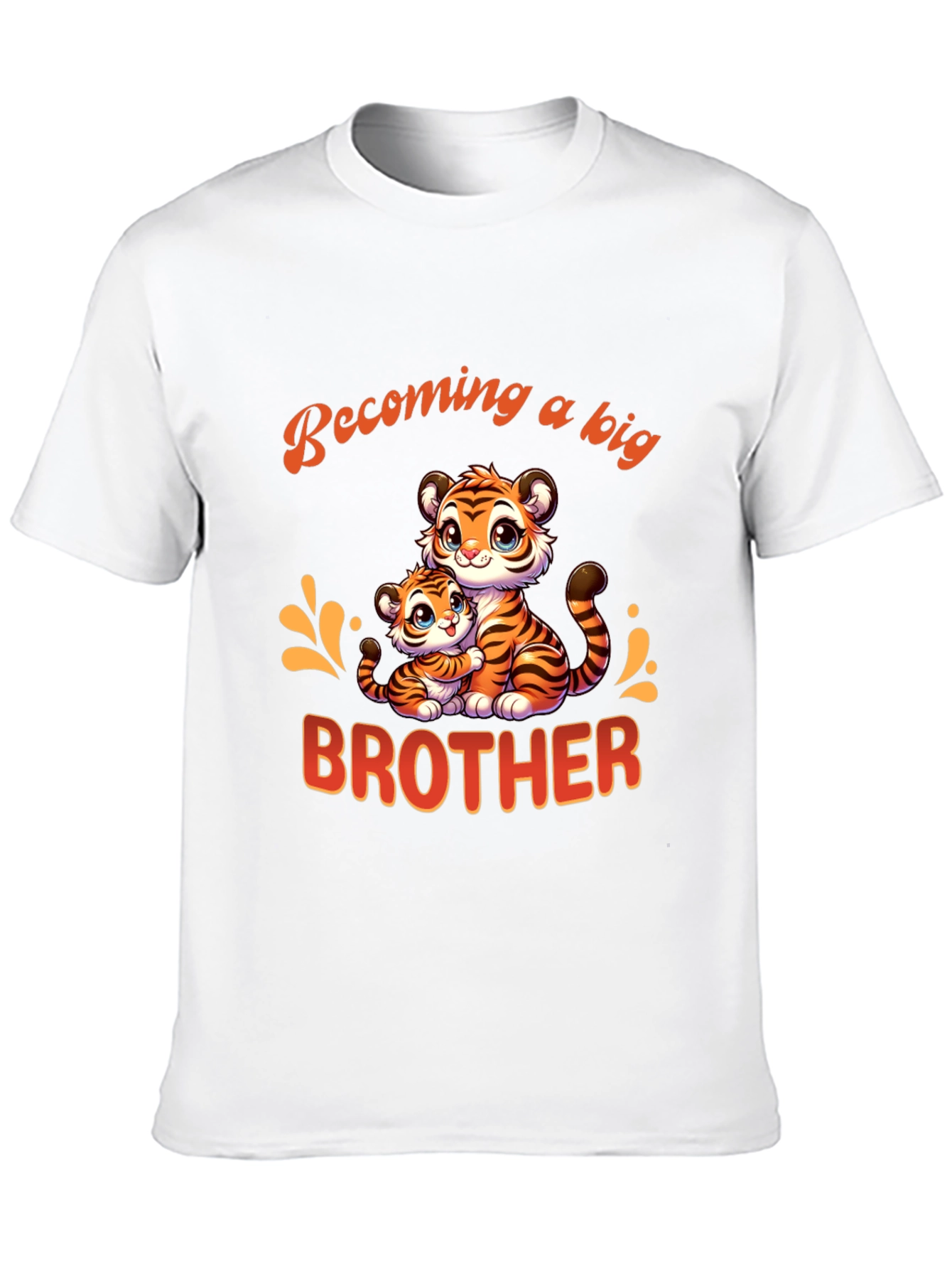 Black Becoming a Big Brother Tiger Graphic T-Shirt view 10