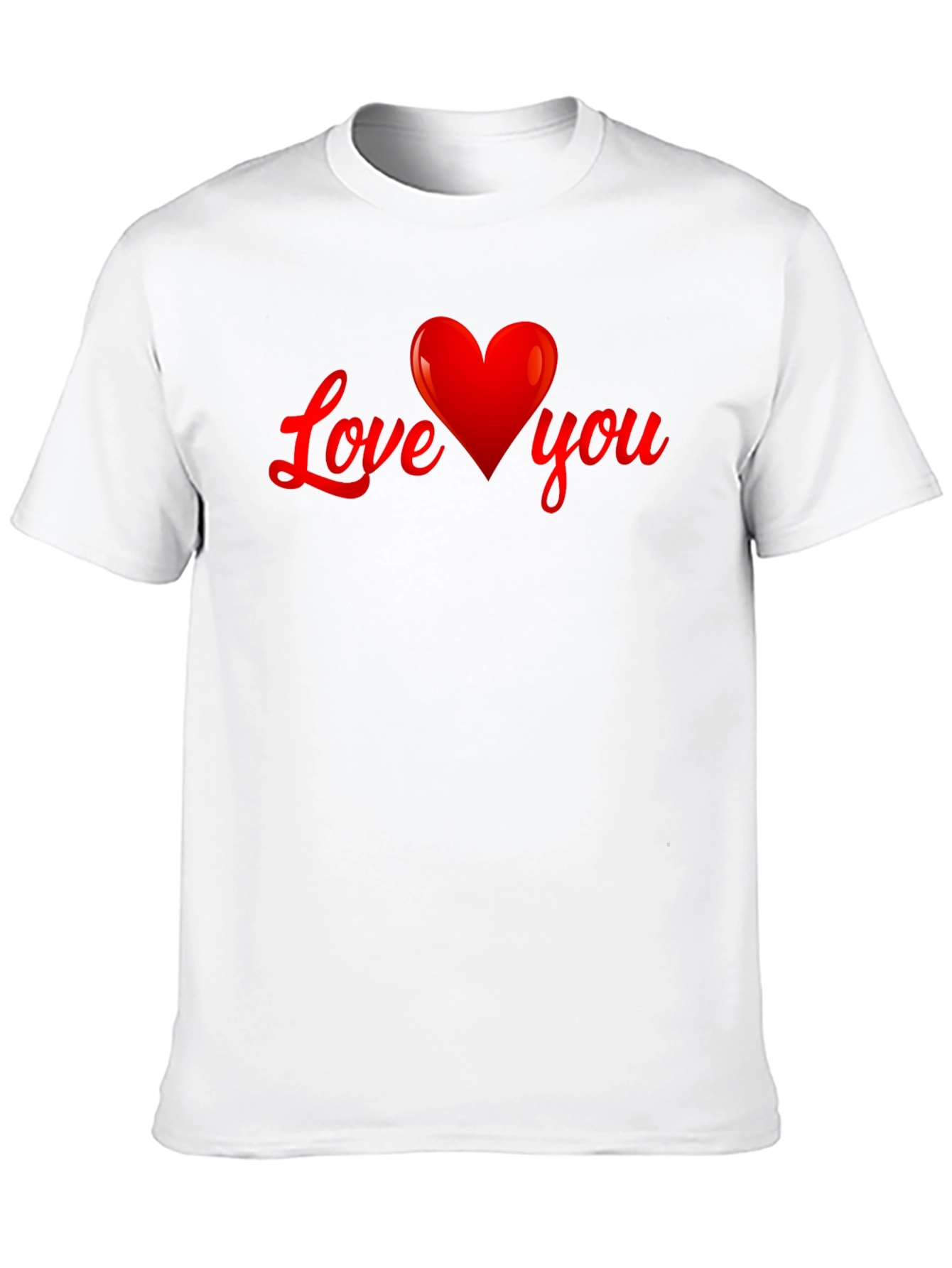 Black Love You Heart Graphic T-Shirt - Black view 10