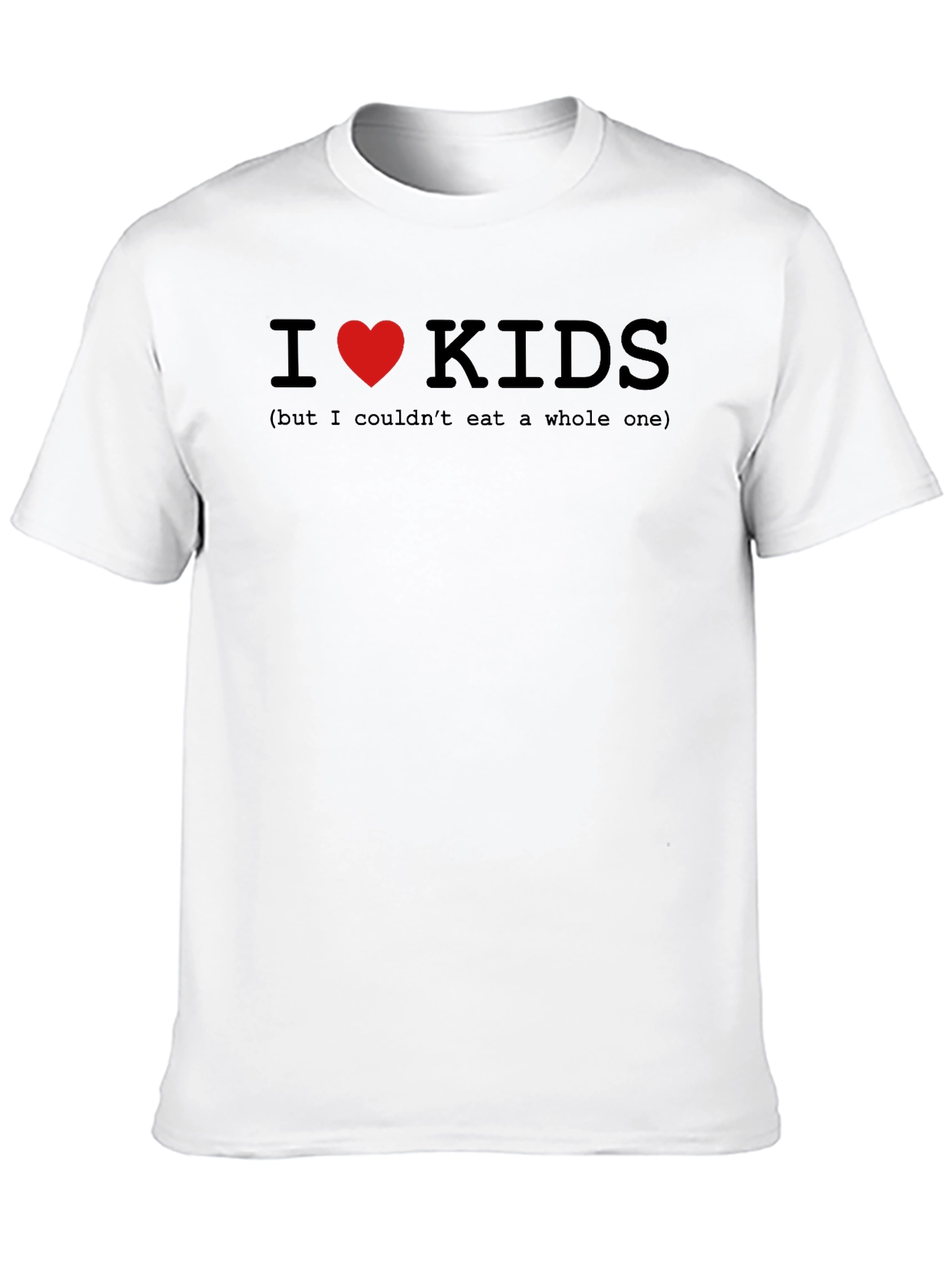 Black I Heart Kids Humor T-Shirt - Graphic Tee view 10
