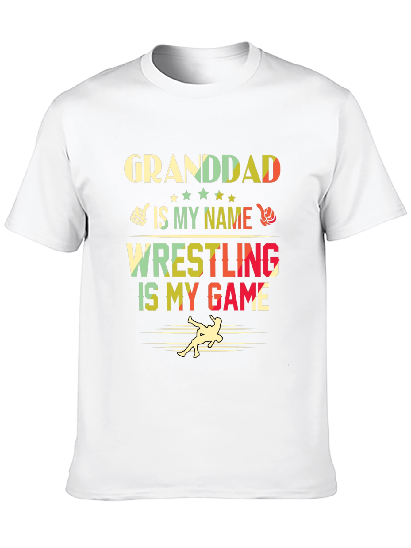 Black Granddad Wrestling T-Shirt - Gift for Wrestling Grandpa view 10