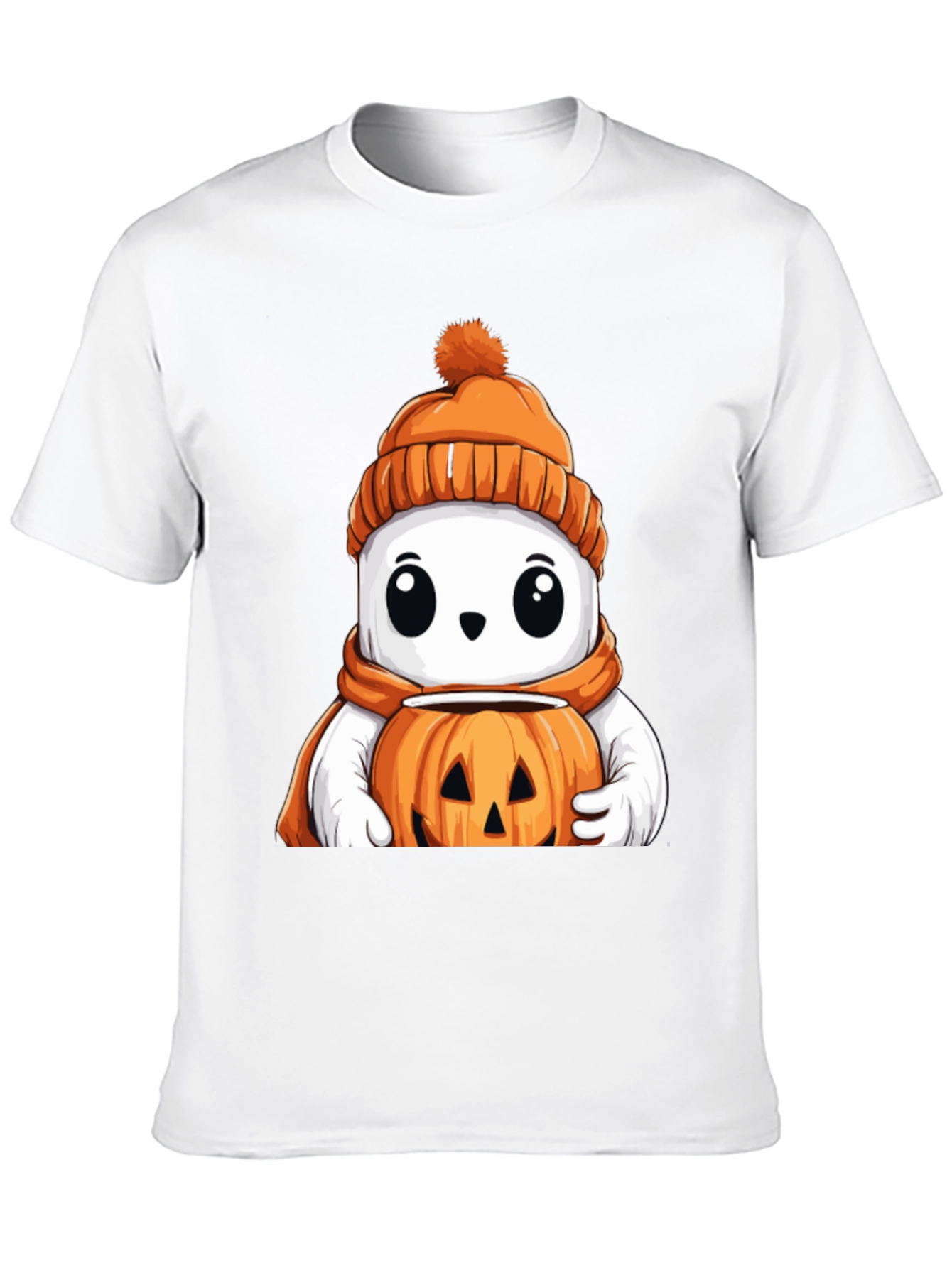 Black Cute Halloween Ghost T-Shirt view 10