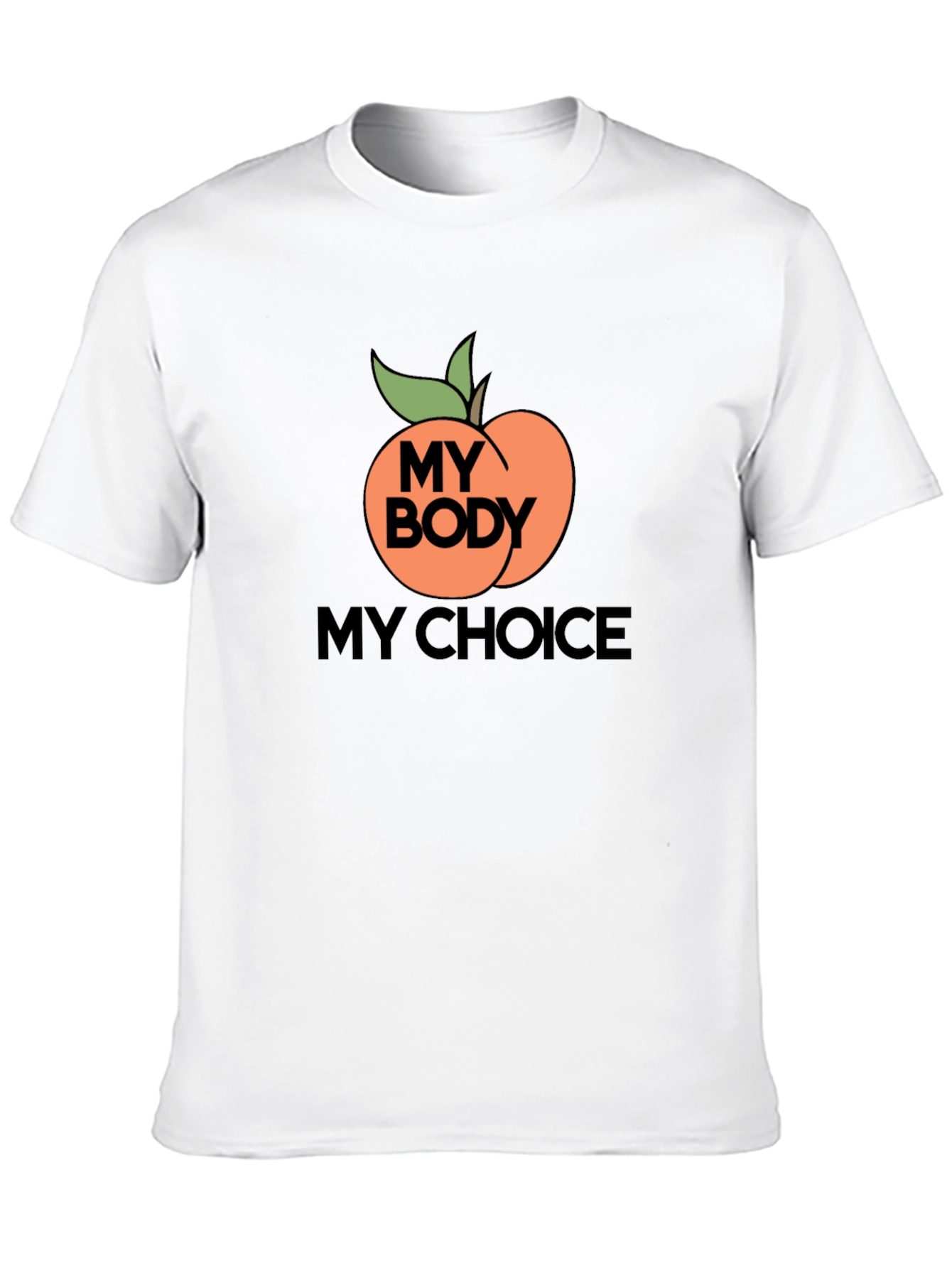 Black My Body My Choice Peach Graphic Tee view 10