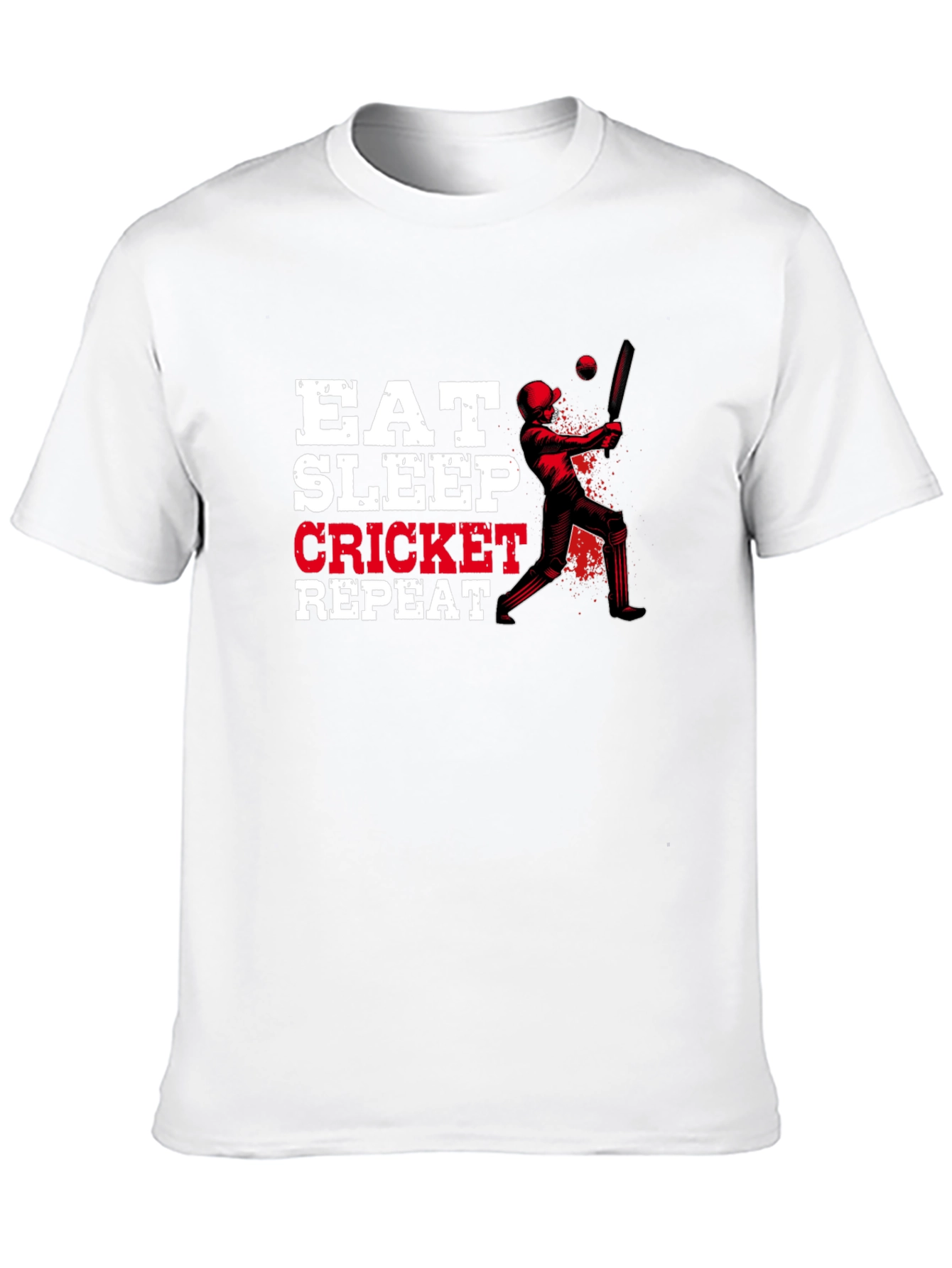Eat Sleep Cricket Repeat Graphic Tee - 10