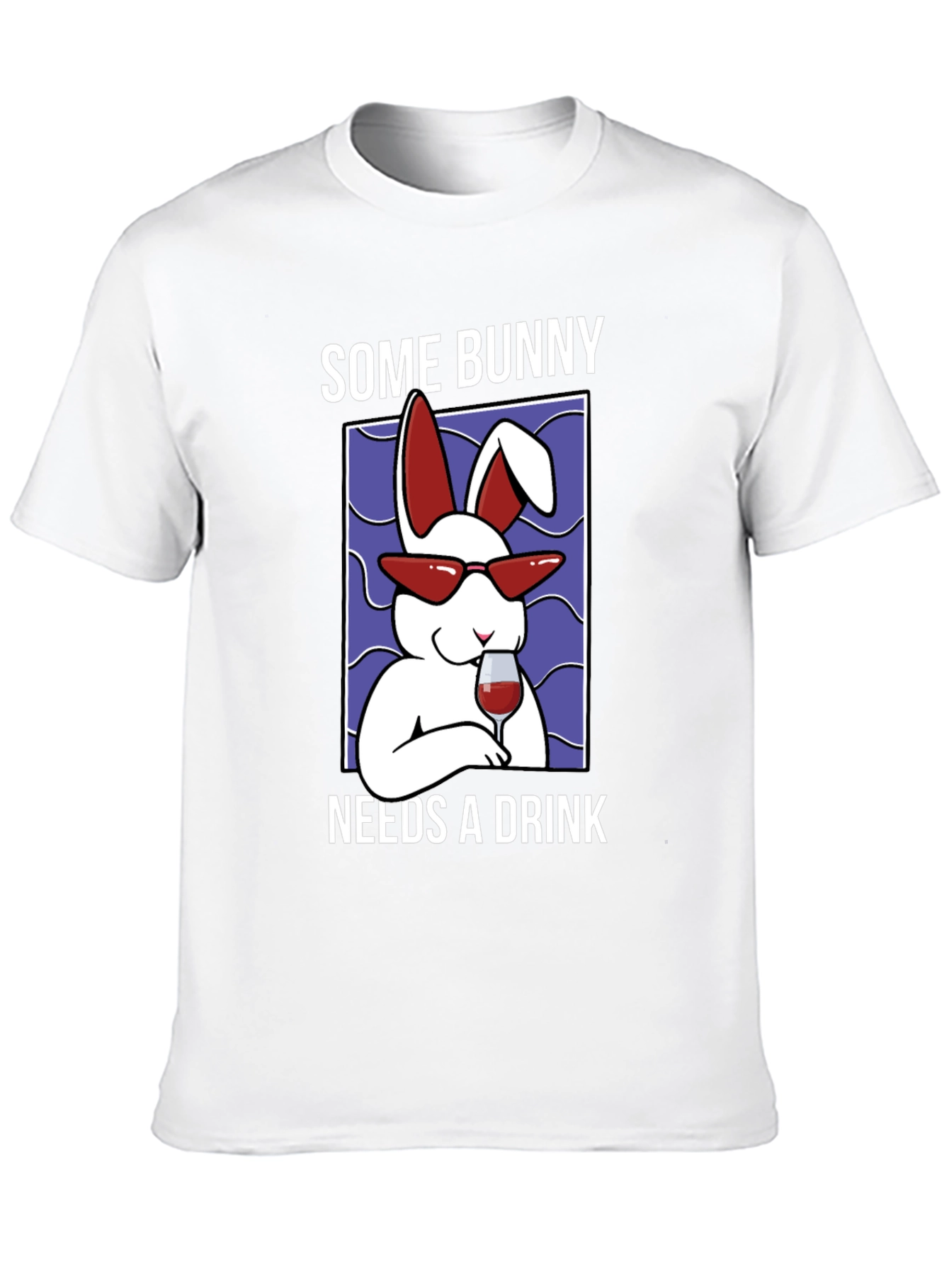 Black Some Bunny Needs a Drink Graphic T-Shirt view 10