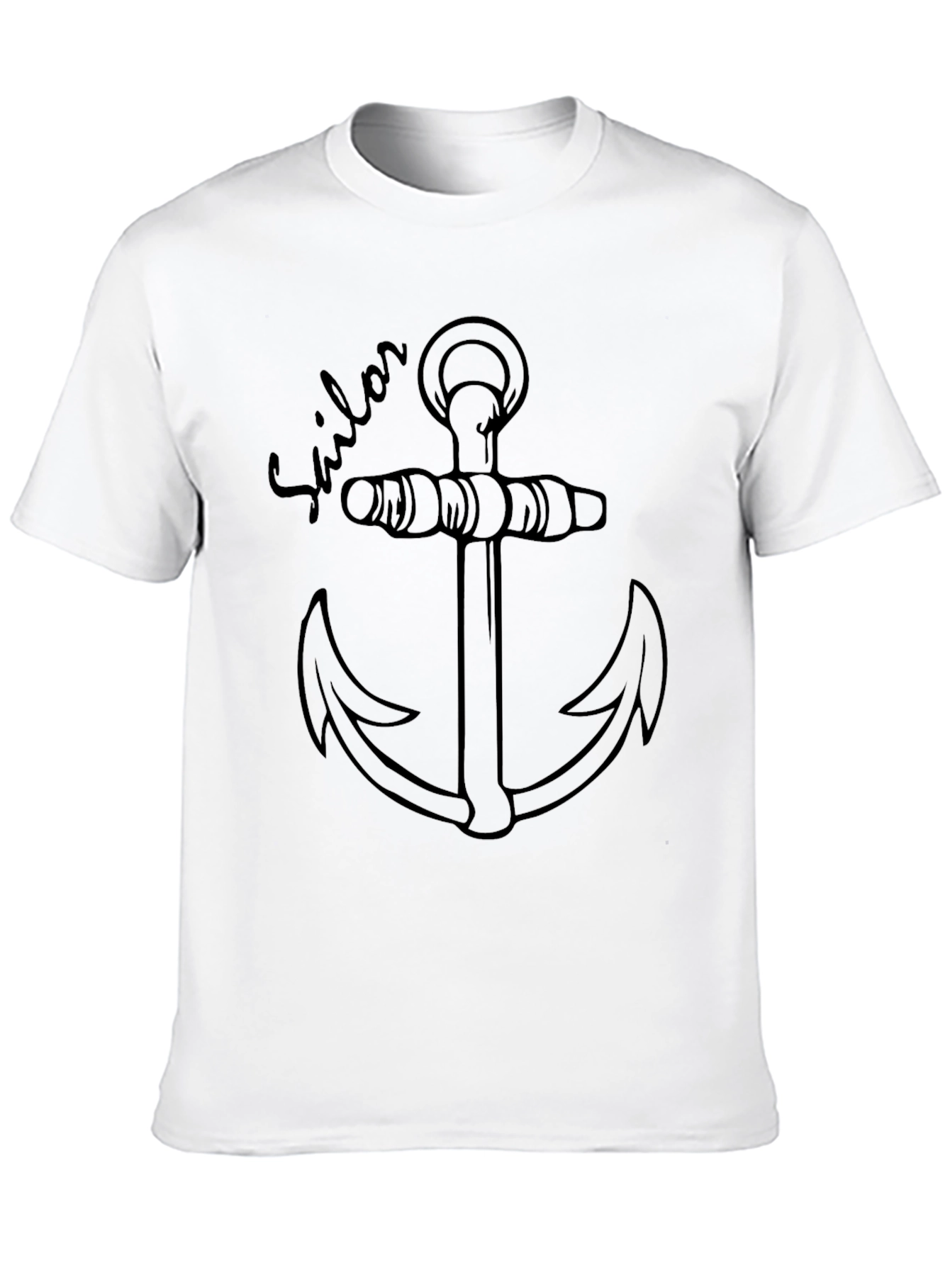 Black Sailor Anchor Graphic Tee view 10