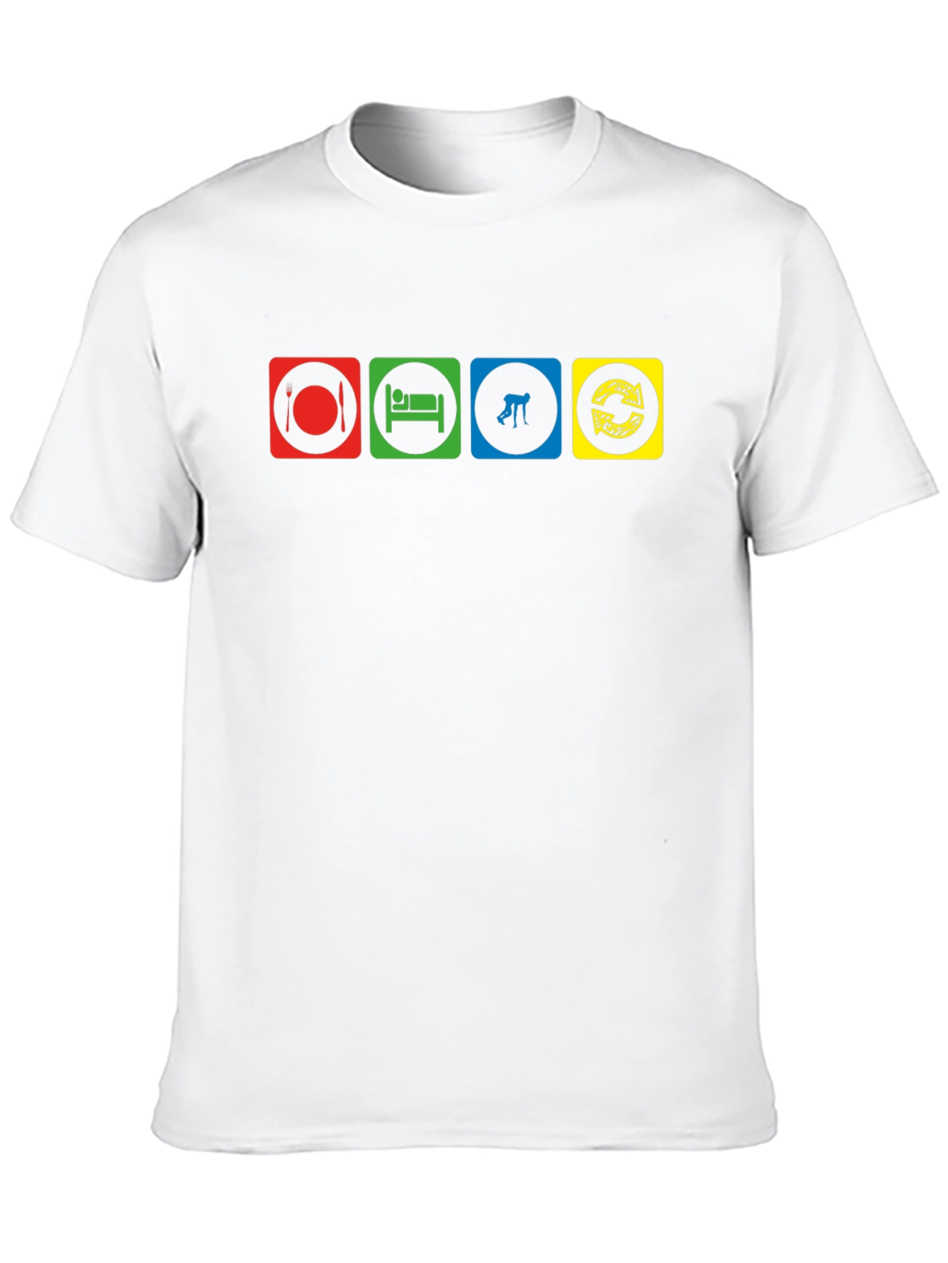 Black Eat Sleep Poop Repeat T-Shirt - Funny Daily Grind Tee view 10