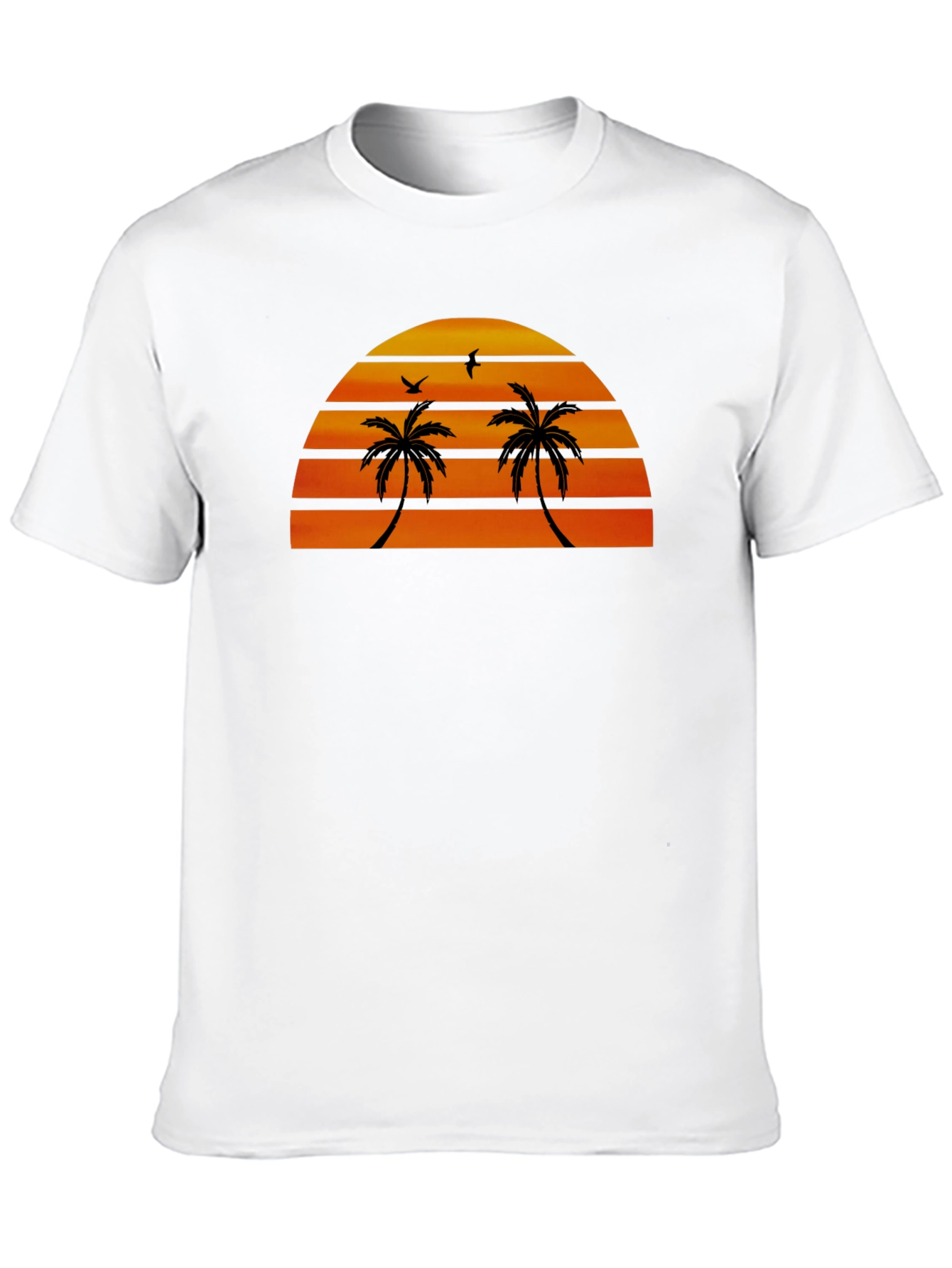 Black Sunset Palm Tree Graphic Tee view 10
