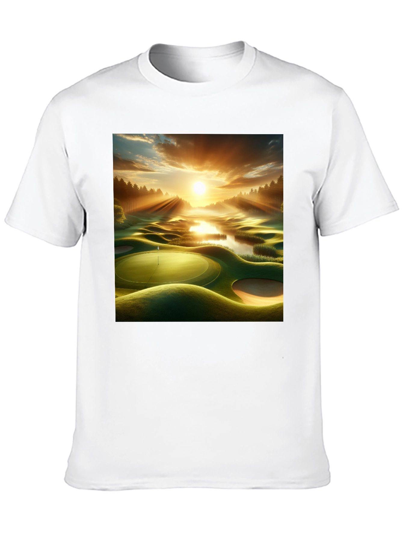 Black Scenic Golf Course T-Shirt view 10