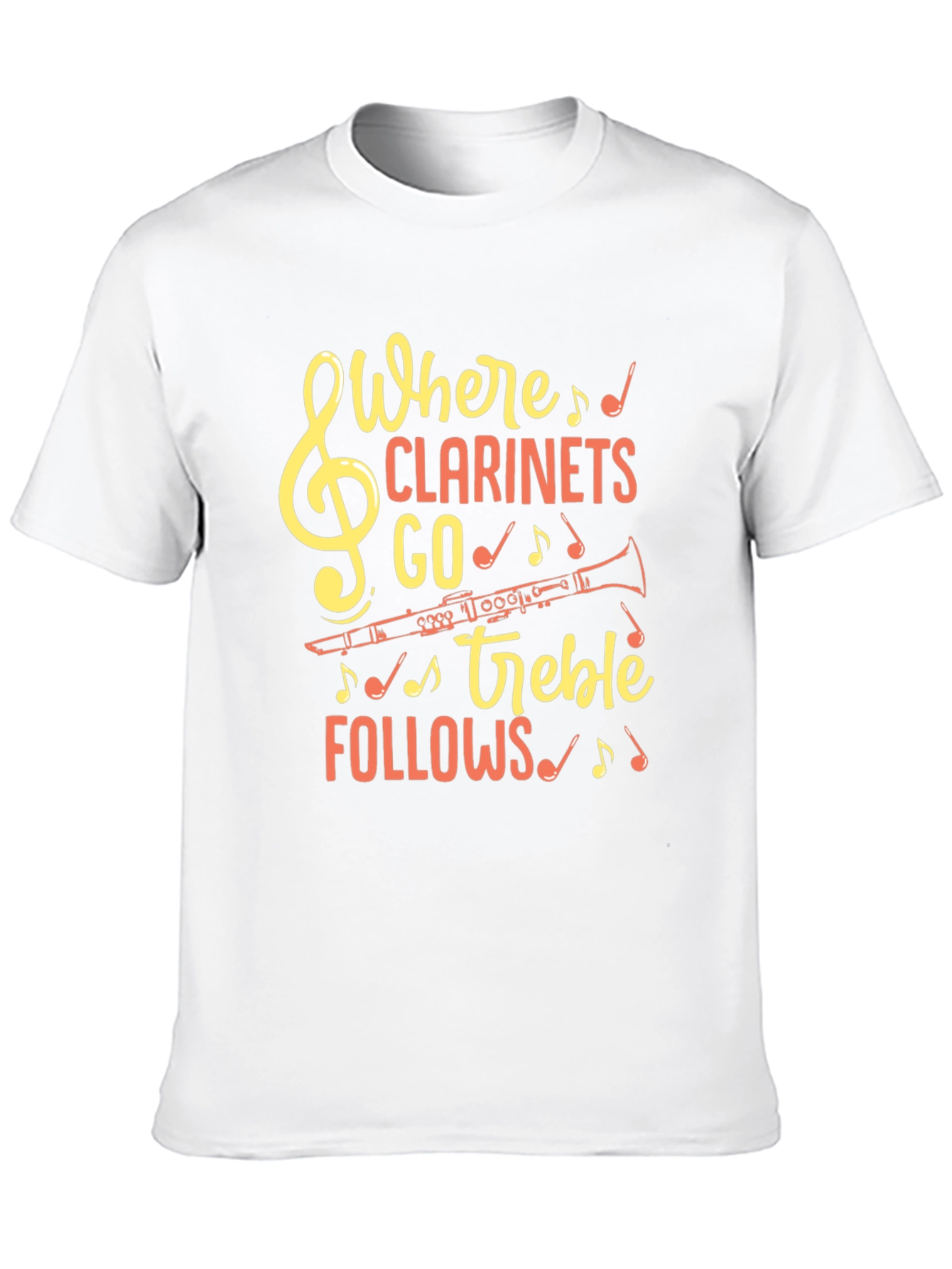 Black Where Clarinets Go Treble Follows T-Shirt view 10