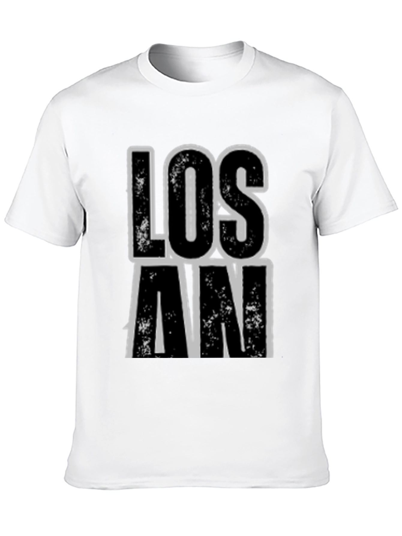 Black "Los An" Graphic Print Black T-Shirt view 10