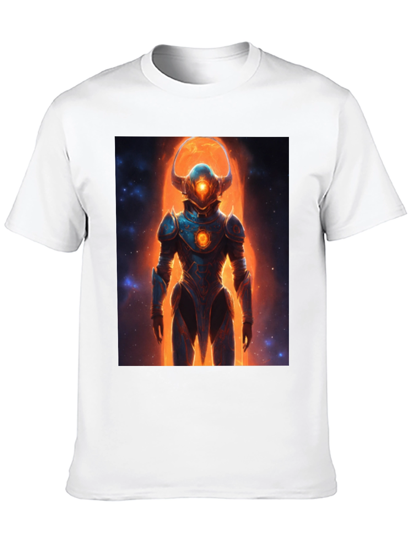 Black Sci-Fi Warrior Graphic Tee - Men's Black T-Shirt view 10