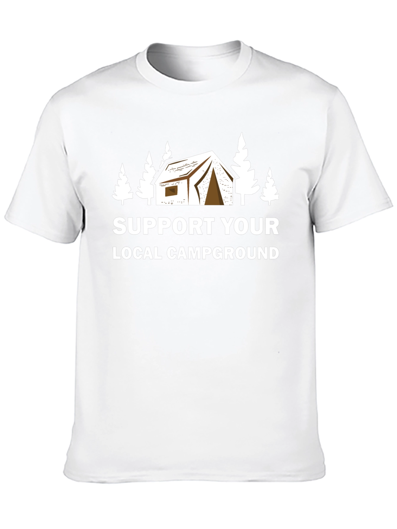 Black Support Your Local Campground Black T-Shirt view 10