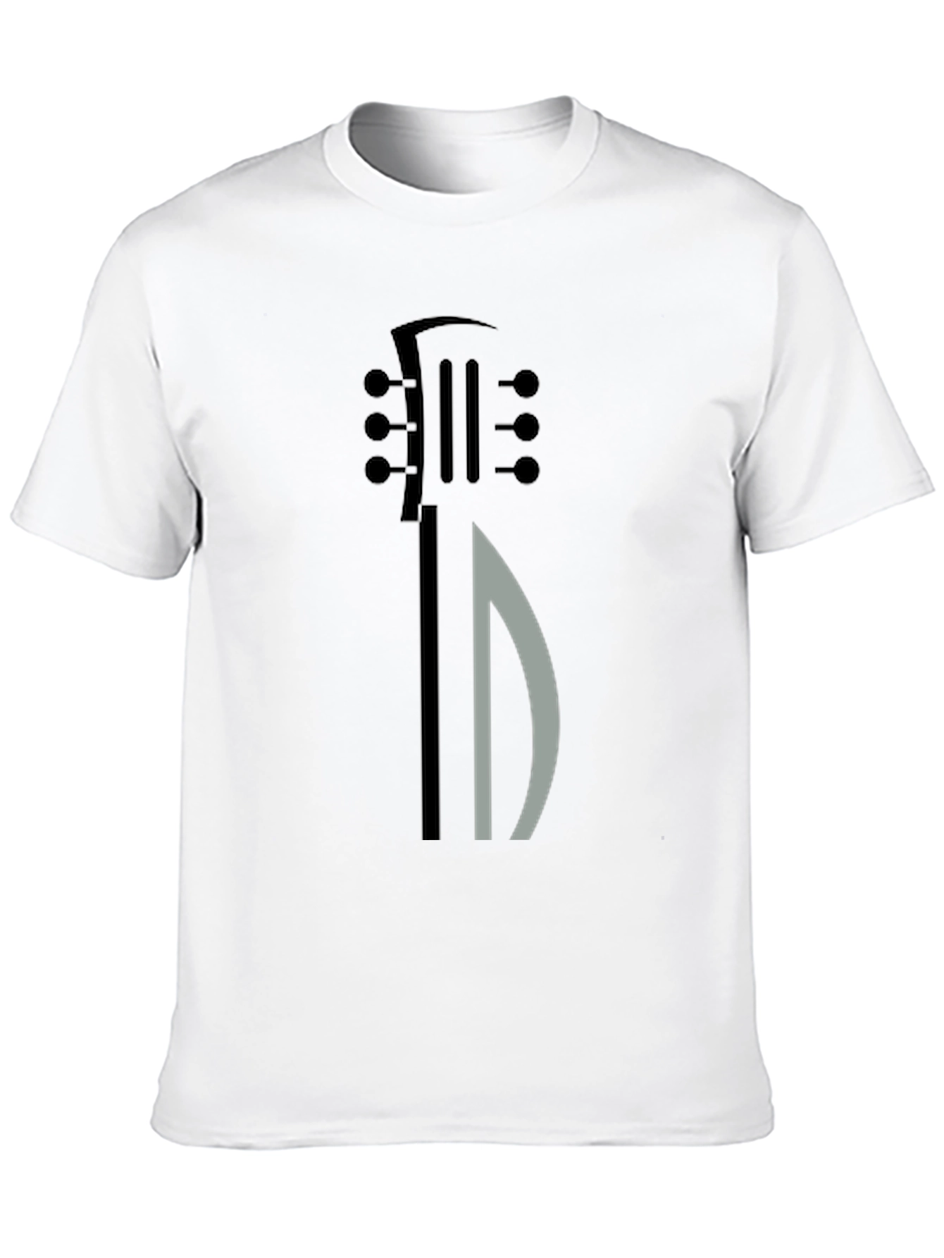 Black Guitar Graphic Tee - Modern Musical Shirt view 10