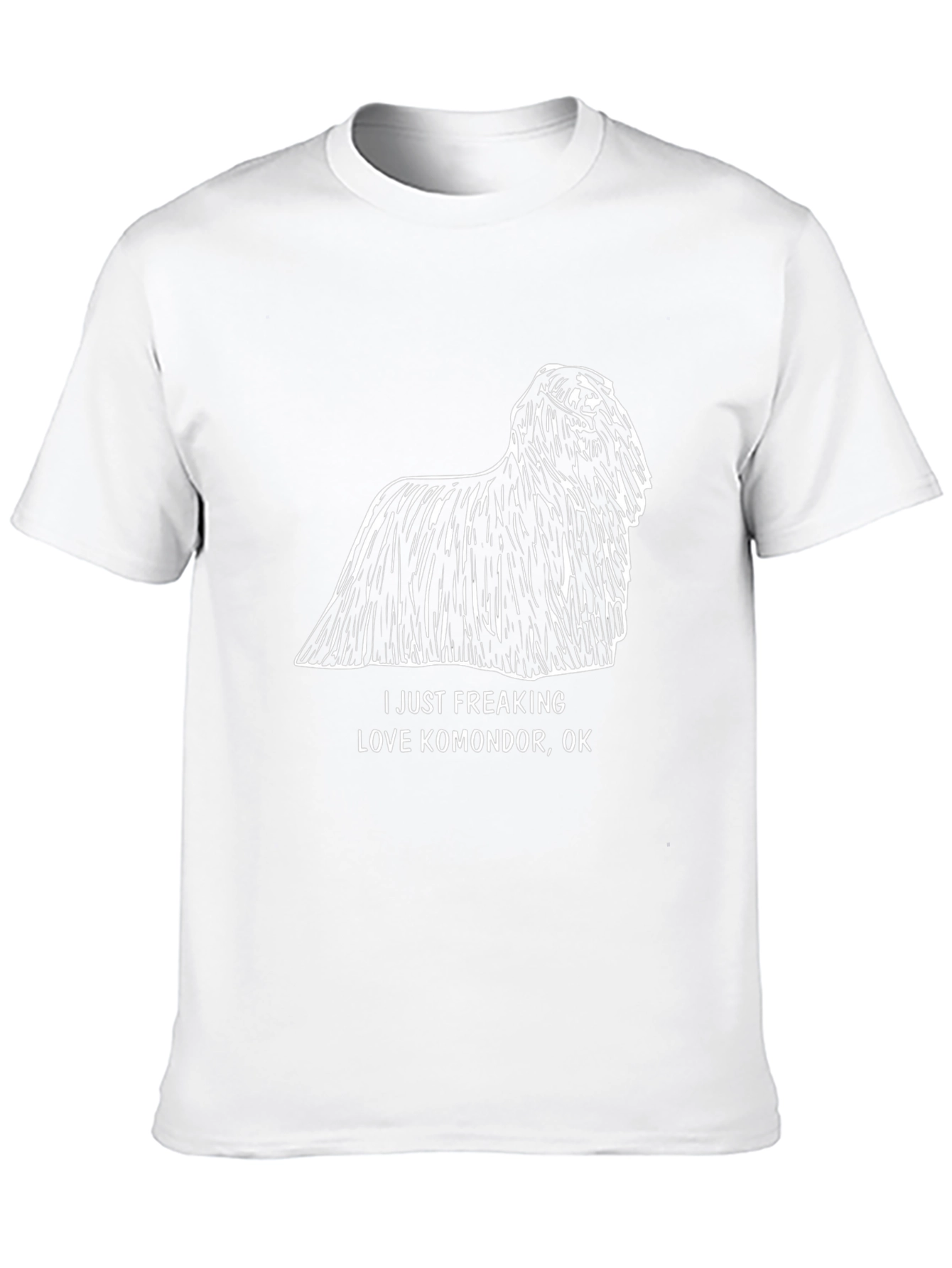 Black Komondor Dog Lover T-Shirt - Black Cotton Tee view 10