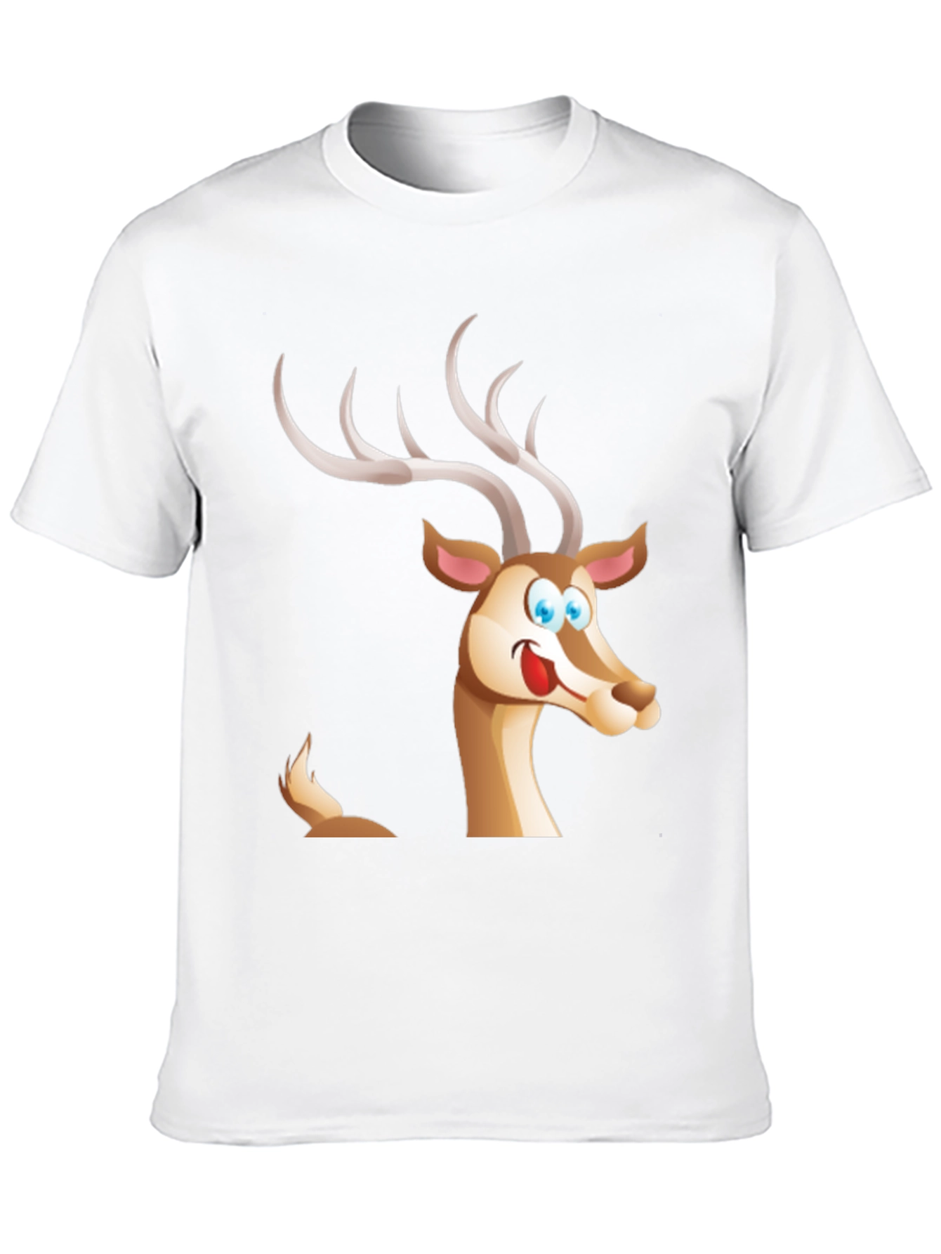 Black Cartoon Deer Graphic T-Shirt view 10
