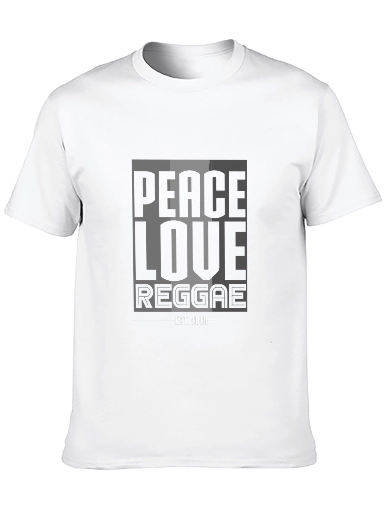 Black Peace Love Reggae T-Shirt - Est. 2019 - Black view 10