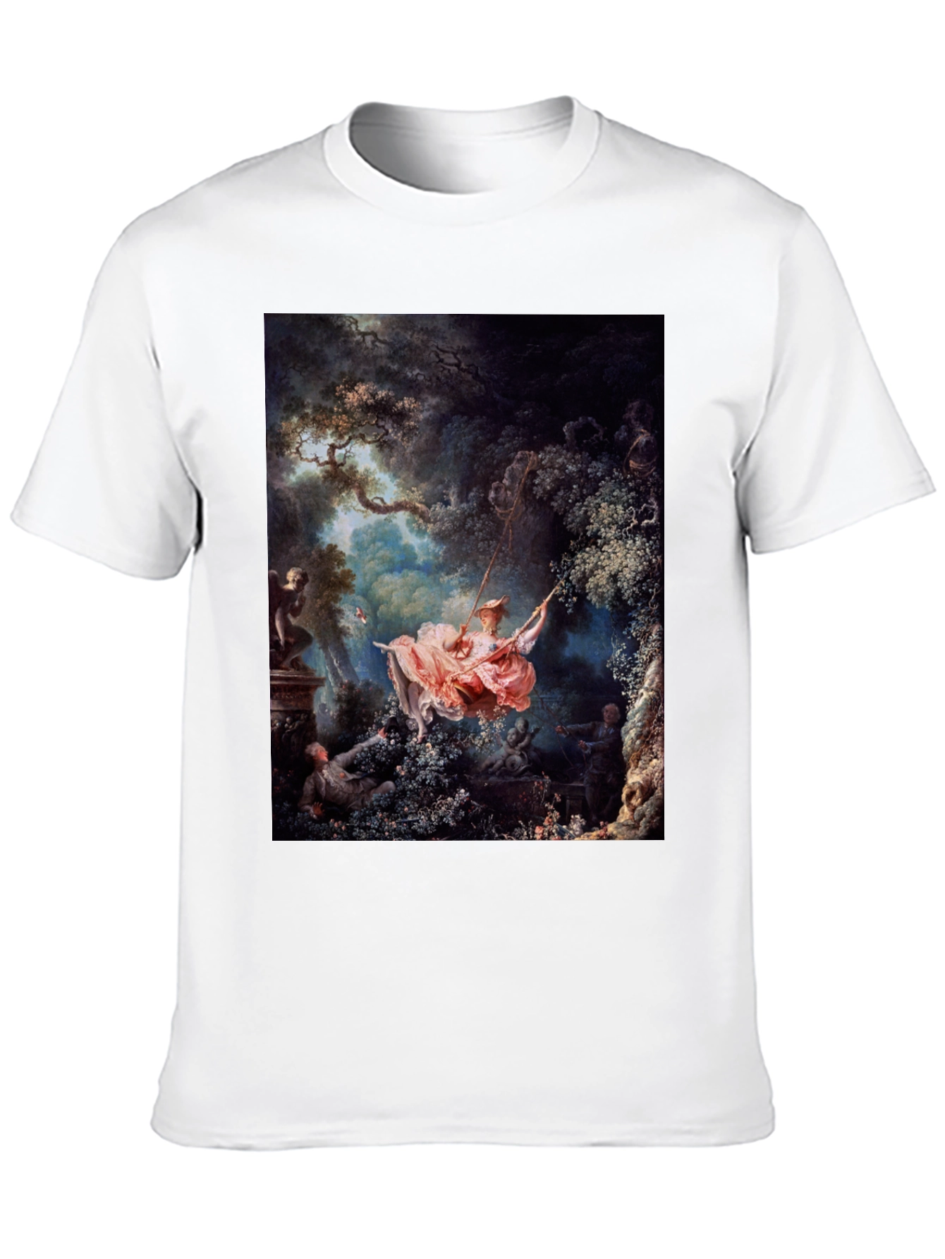 The Swing Painting T-Shirt - Artistic Rococo Style - 10