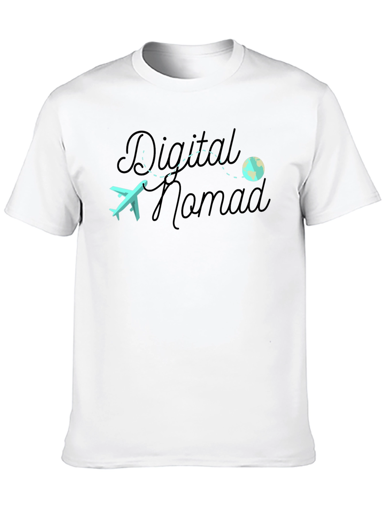 Black Digital Nomad T-Shirt - Travel the World in Style view 10