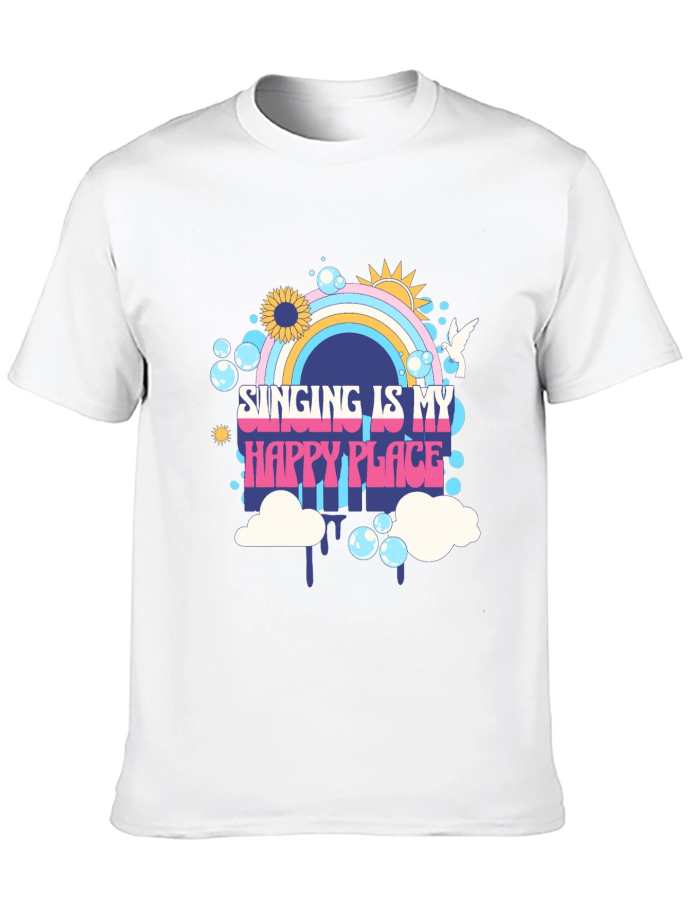 Black Singing Is My Happy Place Graphic Tee view 10