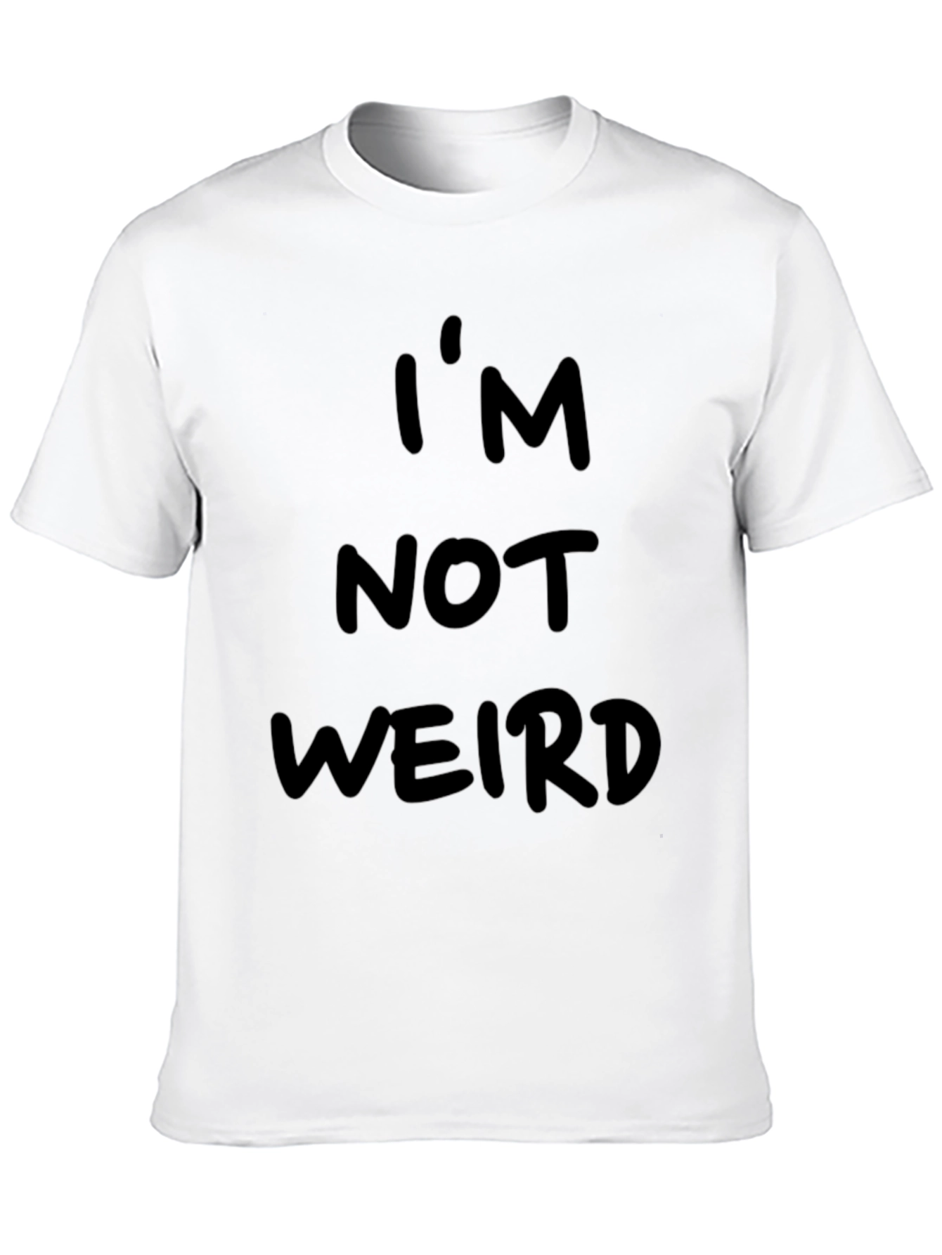 Black I'm Not Weird Funny Slogan Graphic Tee - Black view 10